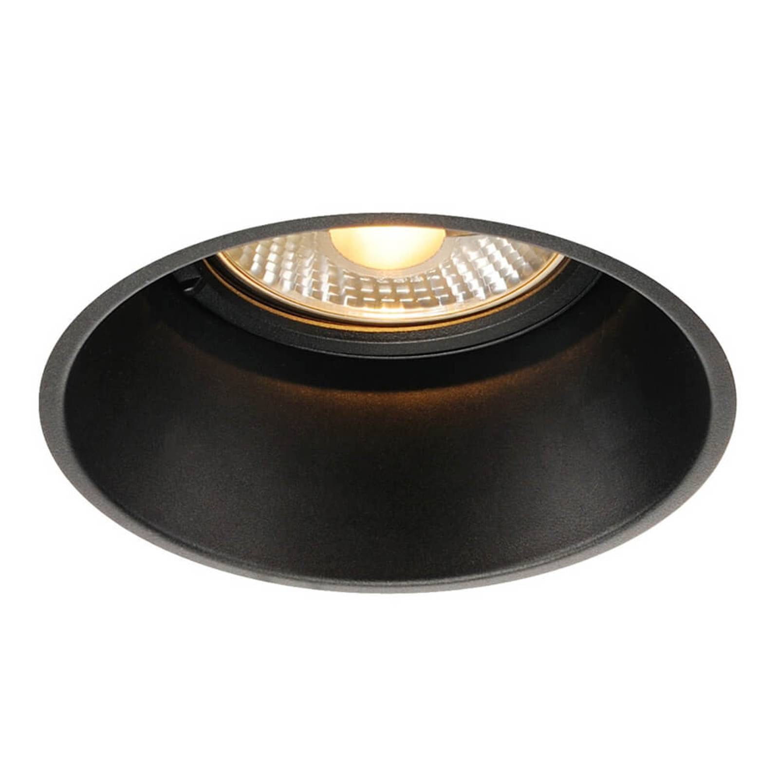 SLV Horn inbouwlamp, zwart, verblindingsvrij – Lampen24