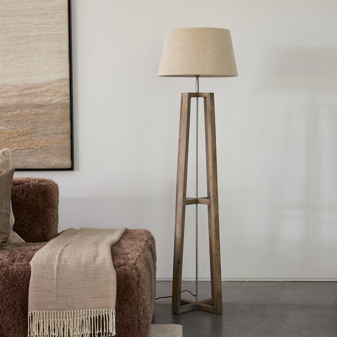 Rivièra Maison Vloerlamp Royalton Mangohout