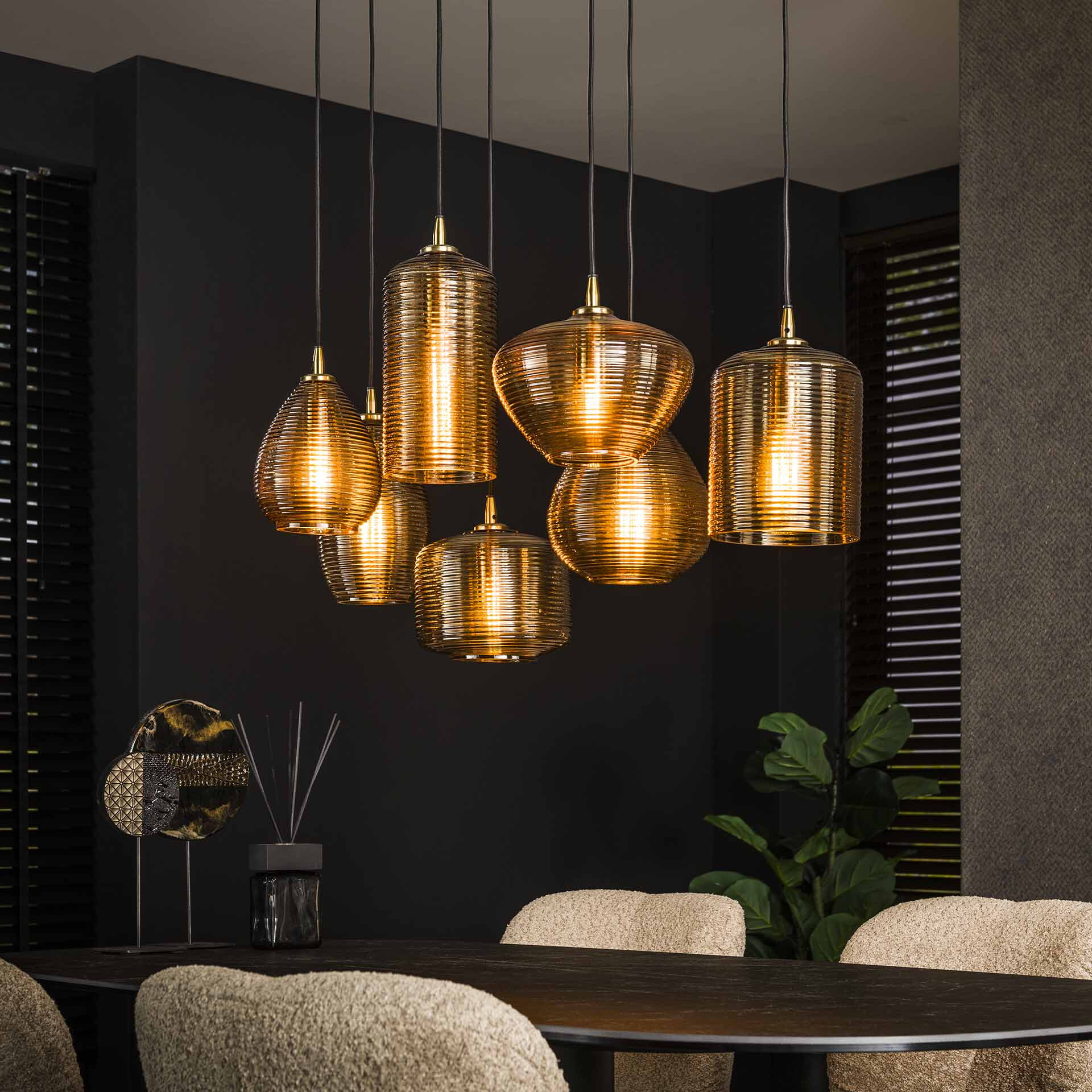 LifestyleFurn Hanglamp Kirin Glas