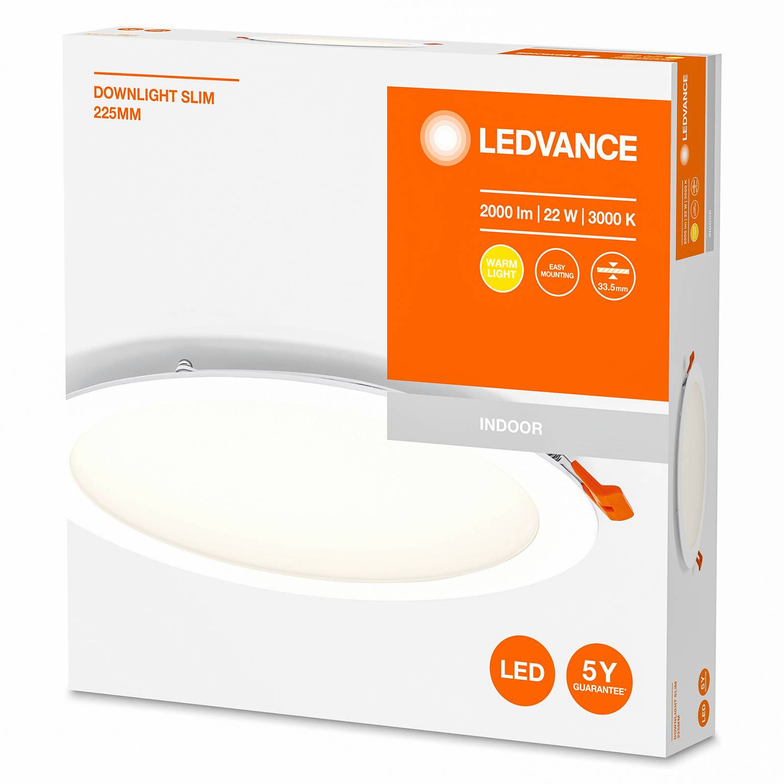 LEDVANCE Recess Slim LED inbouwlamp Ø22cm 3000K – Lampen24