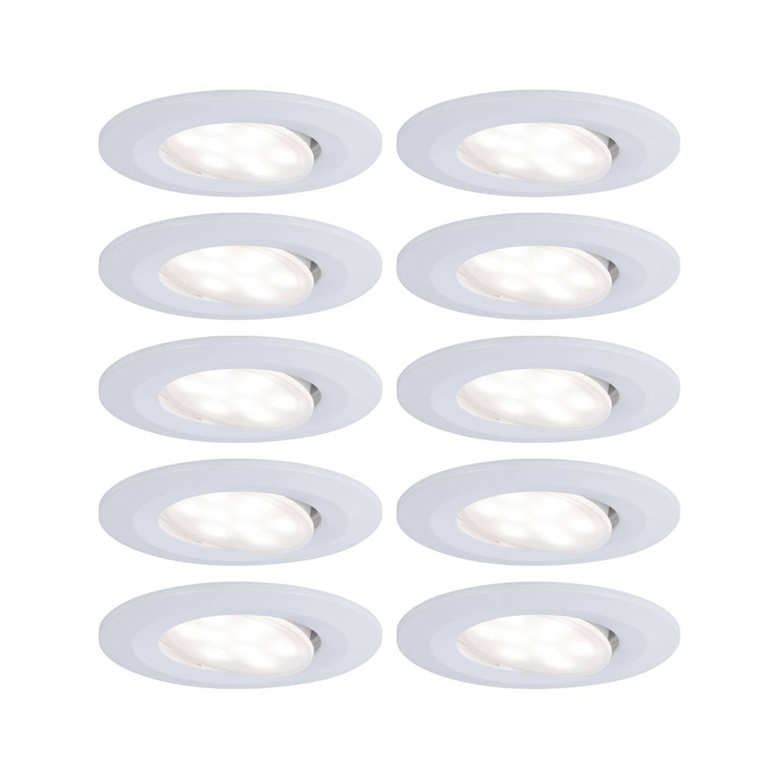 Paulmann Calla wit, dimbaar en draaibaar, 4.000 K, 9 cm, set van 10 stuks – Lampen24