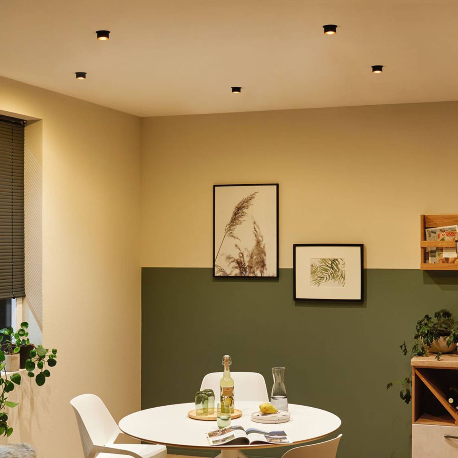 Paulmann Gil LED inbouwlamp zwart/goud 3 per set – Lampen24