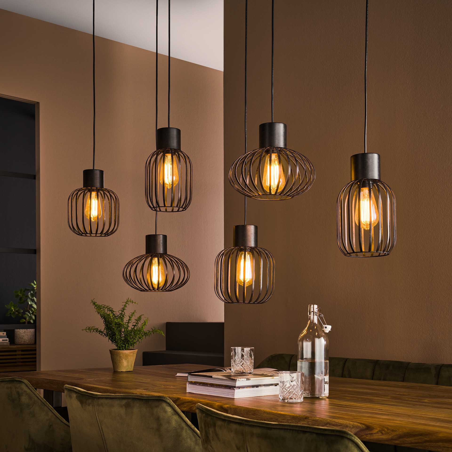 LifestyleFurn Hanglamp Alexandro 6-lamps