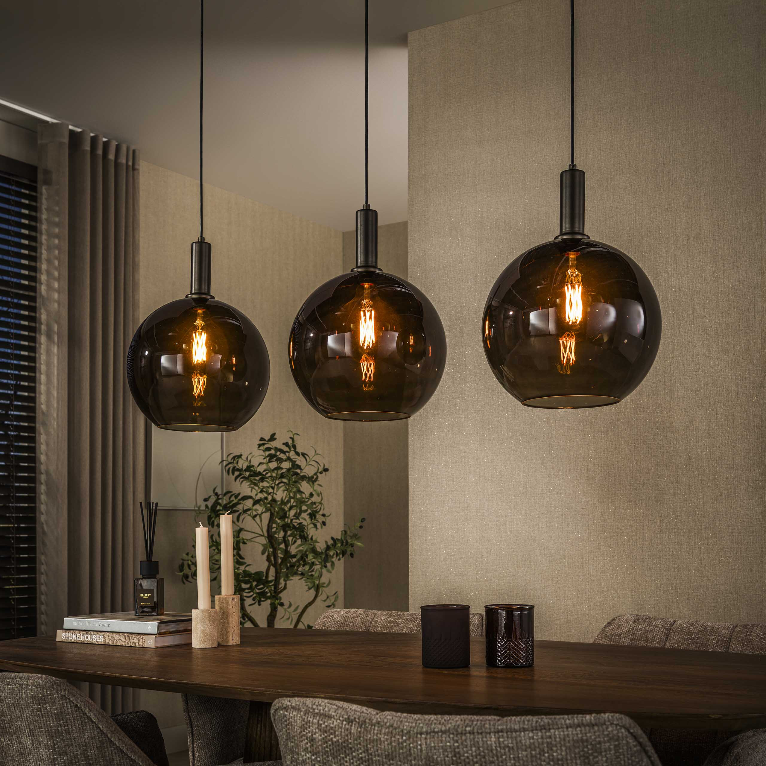 LifestyleFurn Hanglamp Janetta Glas