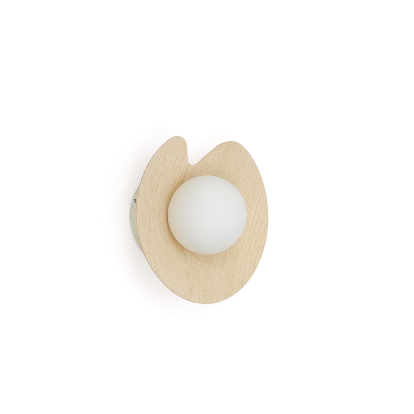 Kave Home Wandlamp Wilara Eiken en glas - Bruin