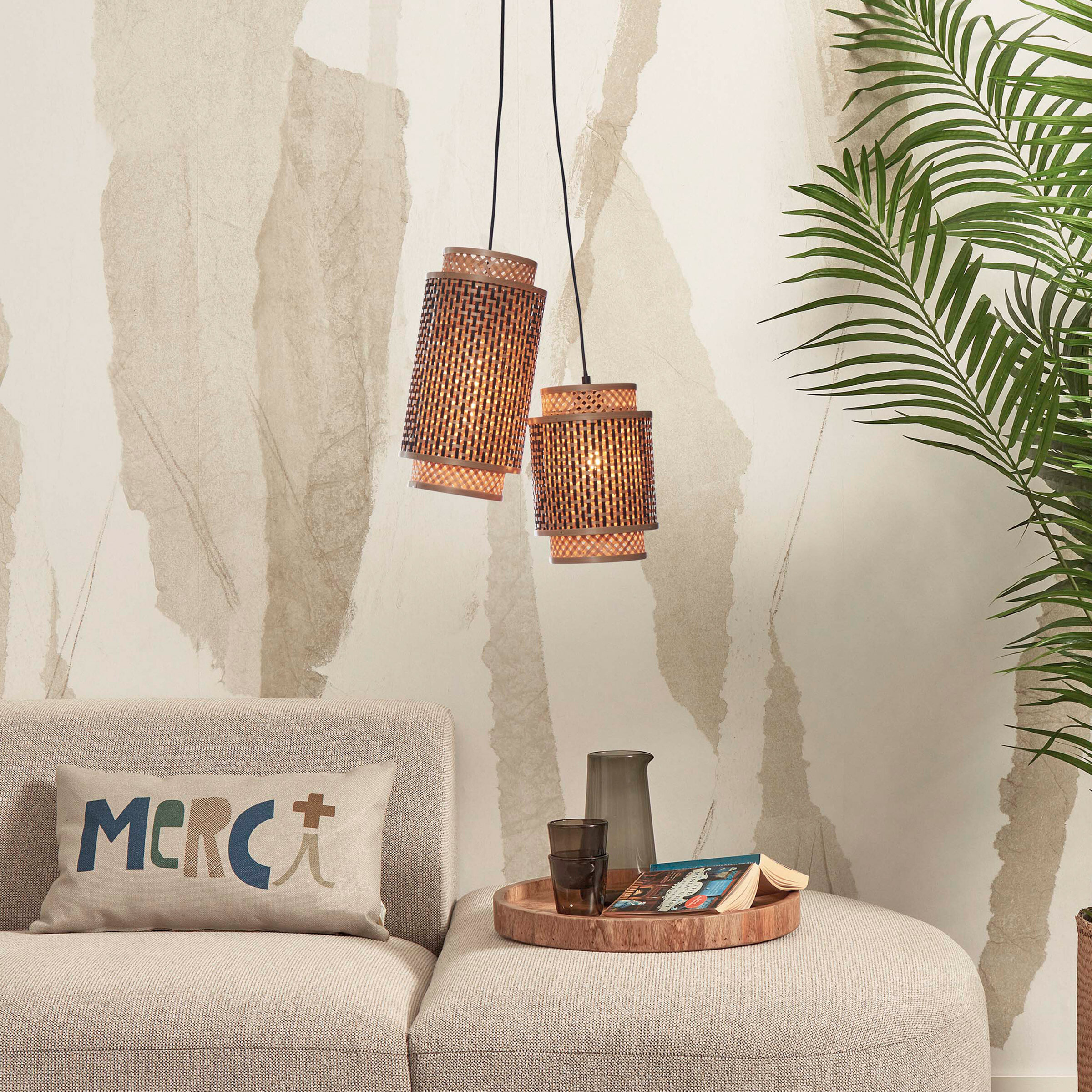 GOOD&MOJO Hanglamp Bhutan 2-lamps