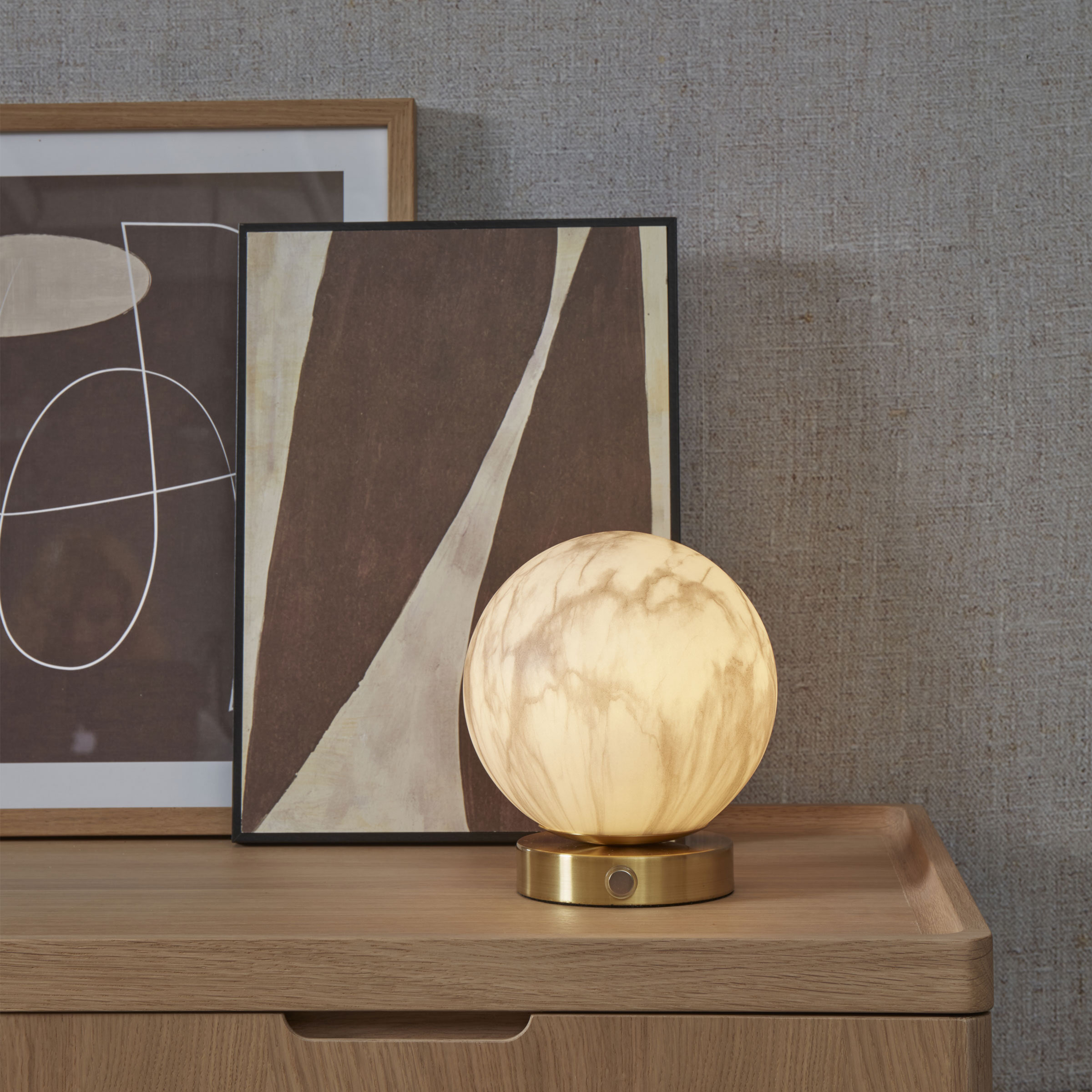 its about RoMi Tafellamp Carrara Glas