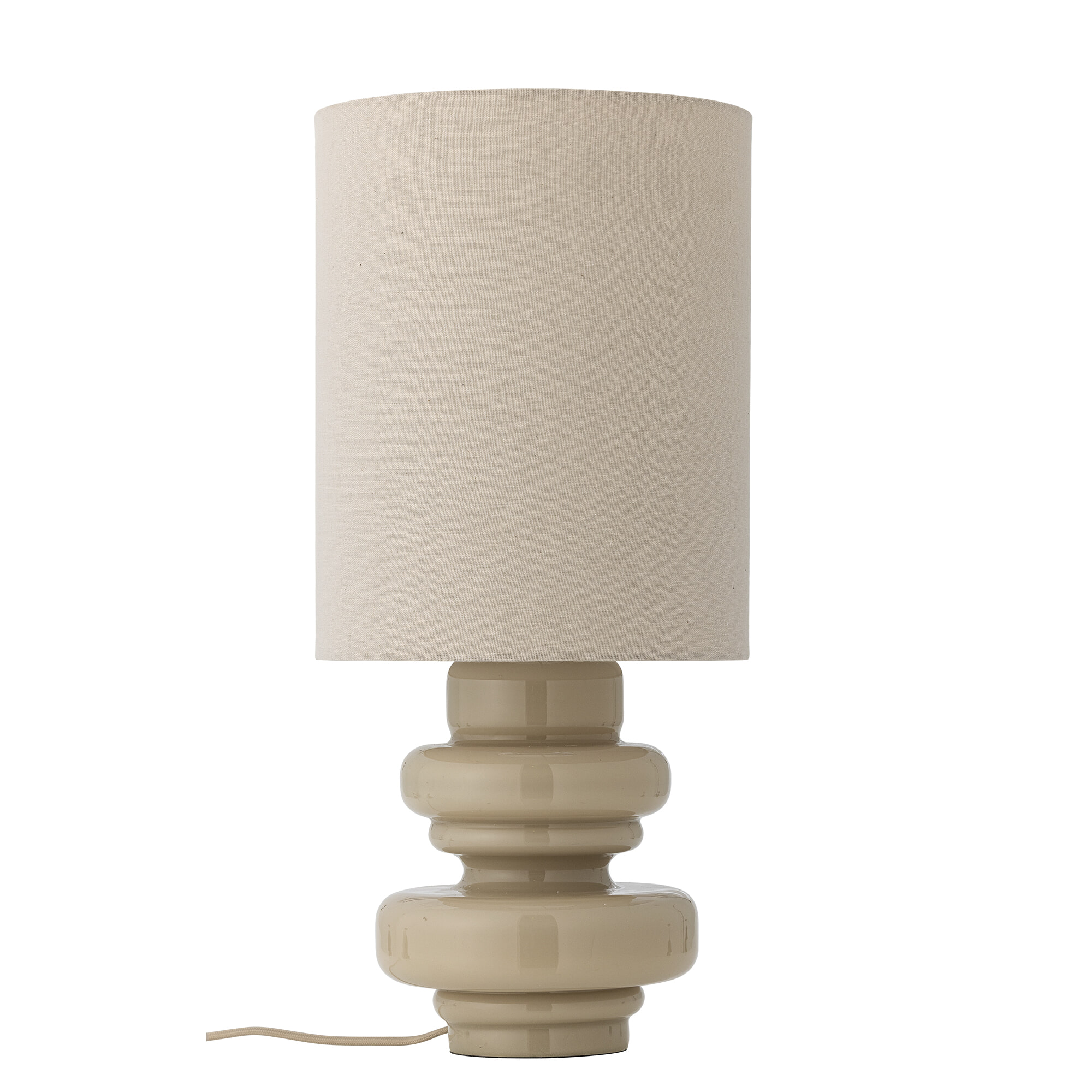 Bloomingville Tafellamp Fabiola Linnen en glas