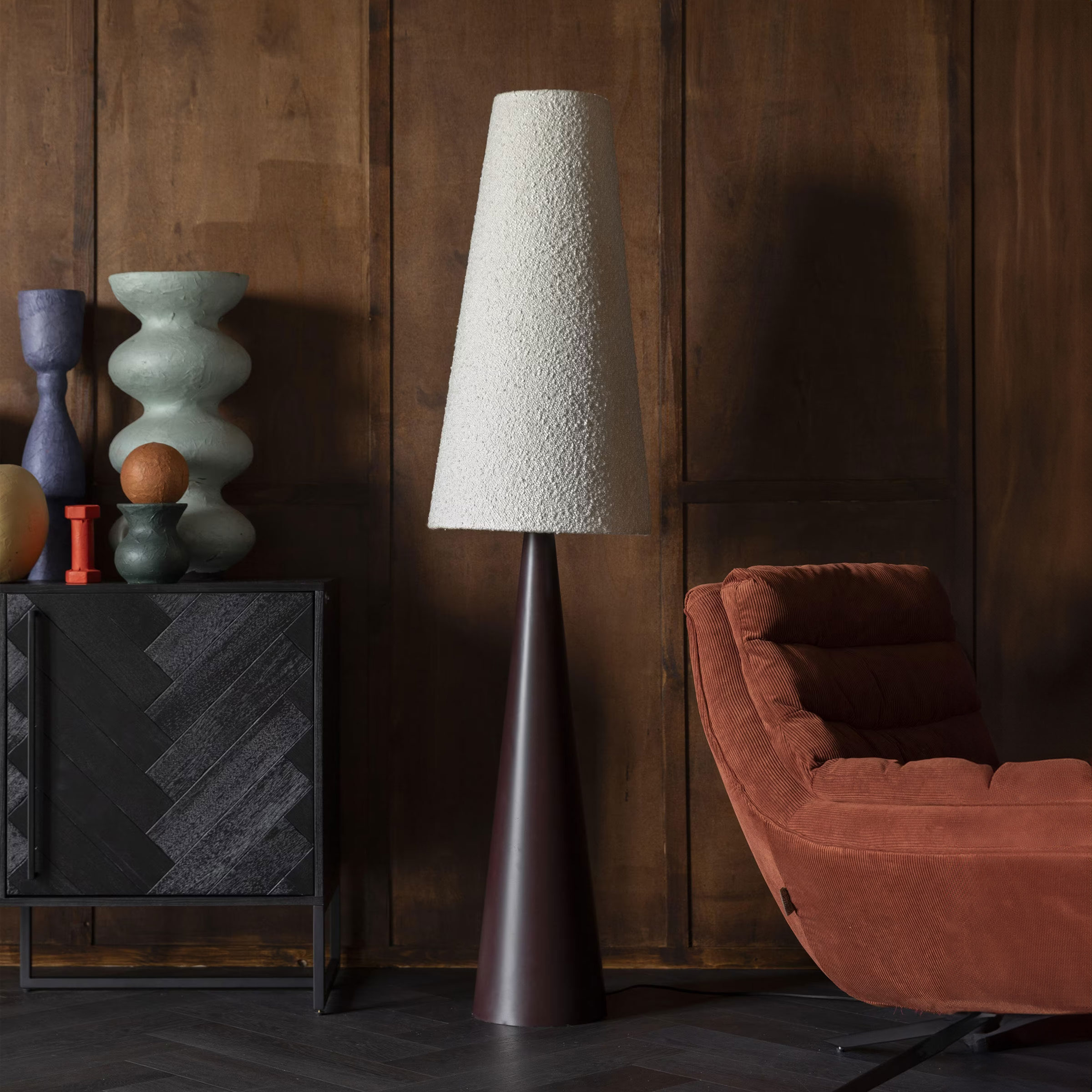 Dutchbone Vloerlamp Miki Bouclé