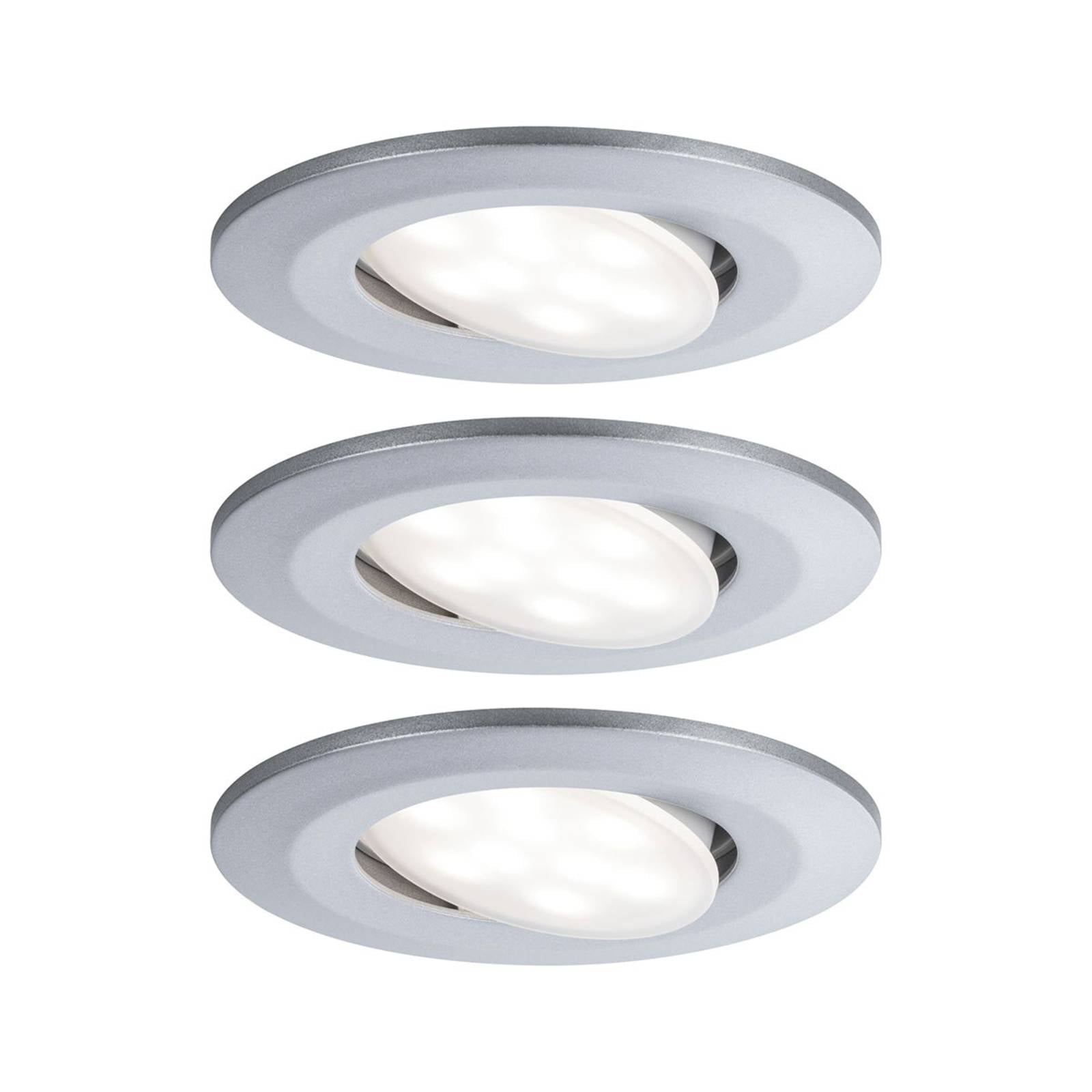 Paulmann Calla chroom aan/uit, draaibaar, 4.000 K, 9 cm, set van 3 – Lampen24