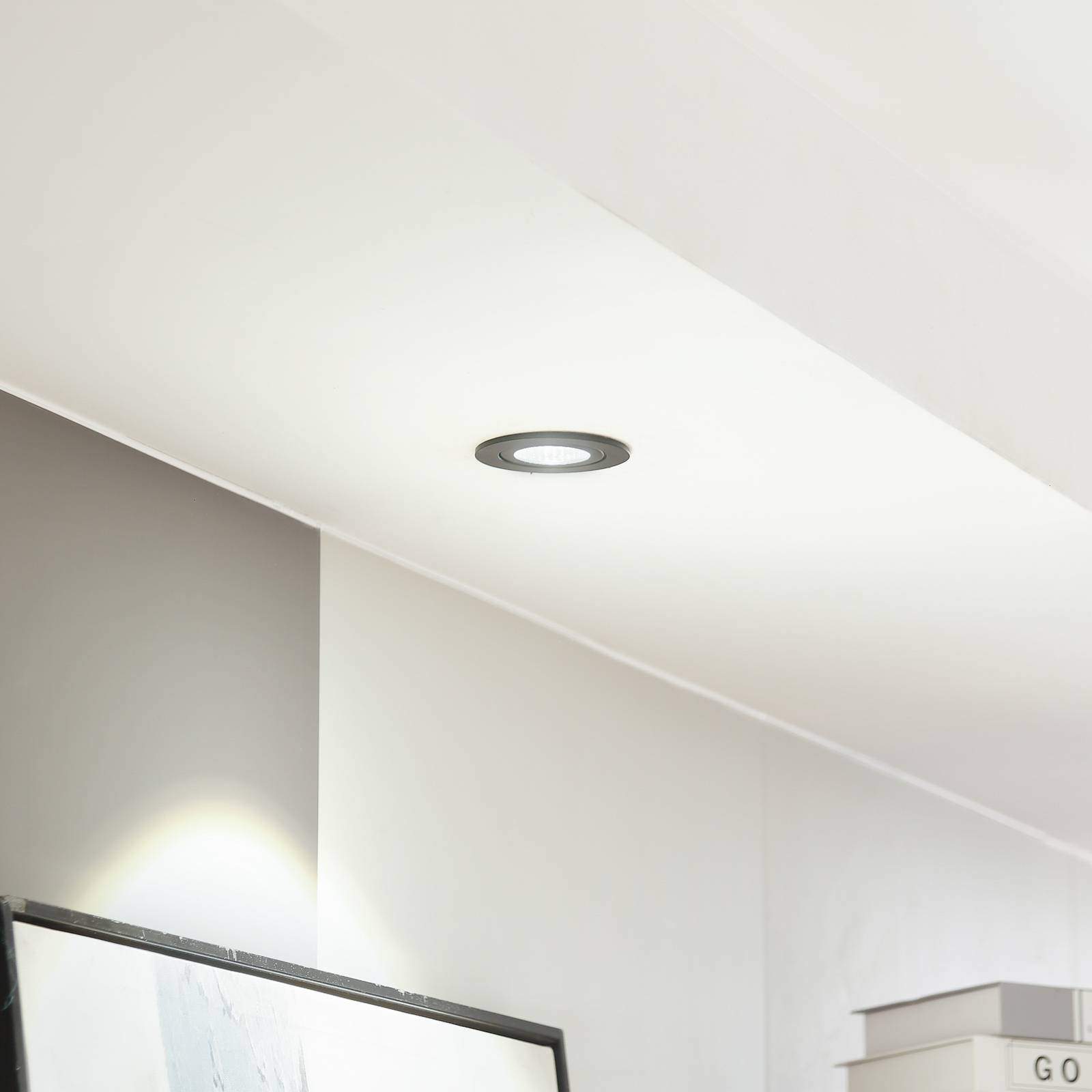 Arcchio LED downlight Jyra, zwart, 4.000K – Lampen24
