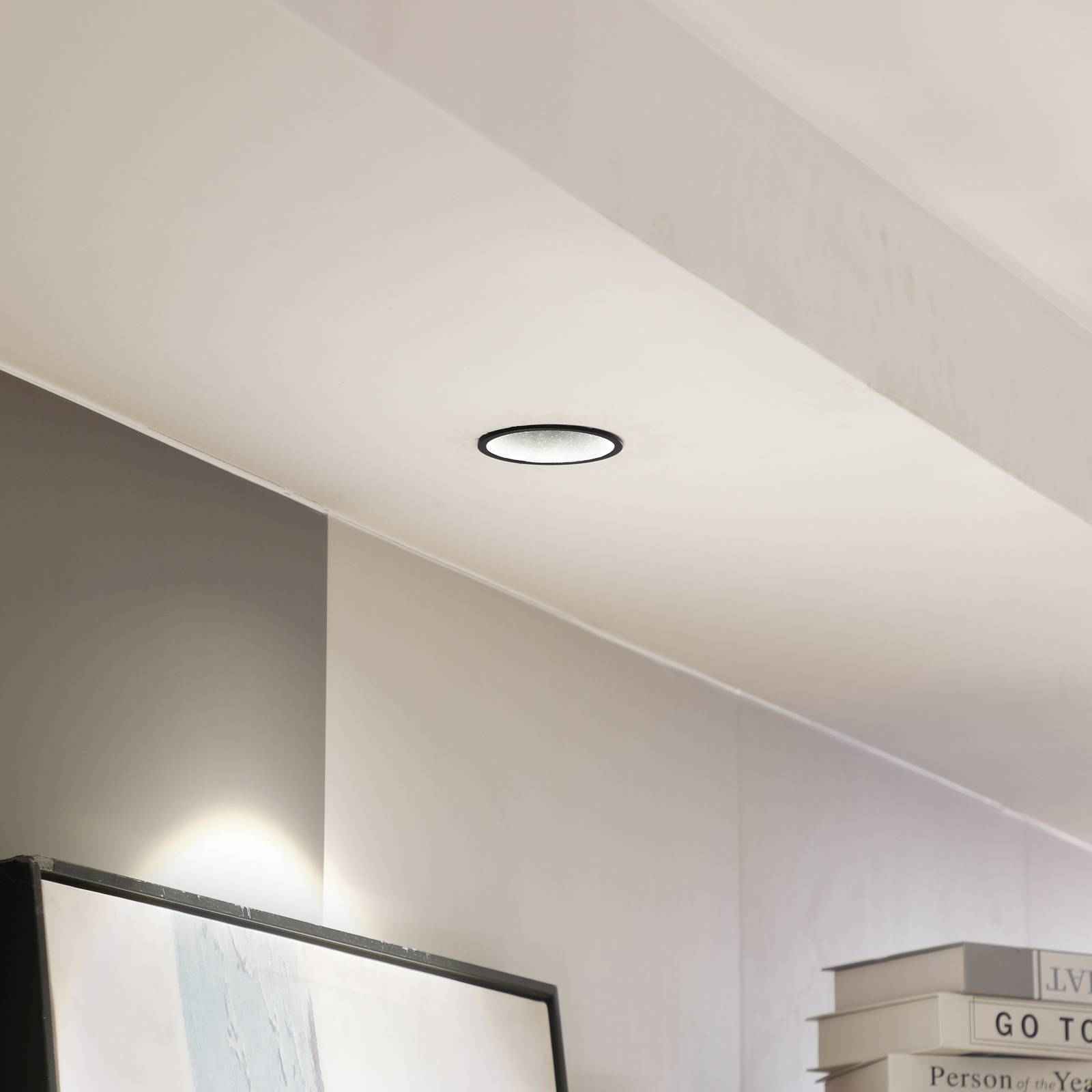 Arcchio LED downlight Niria, zwart, 4.000K – Lampen24