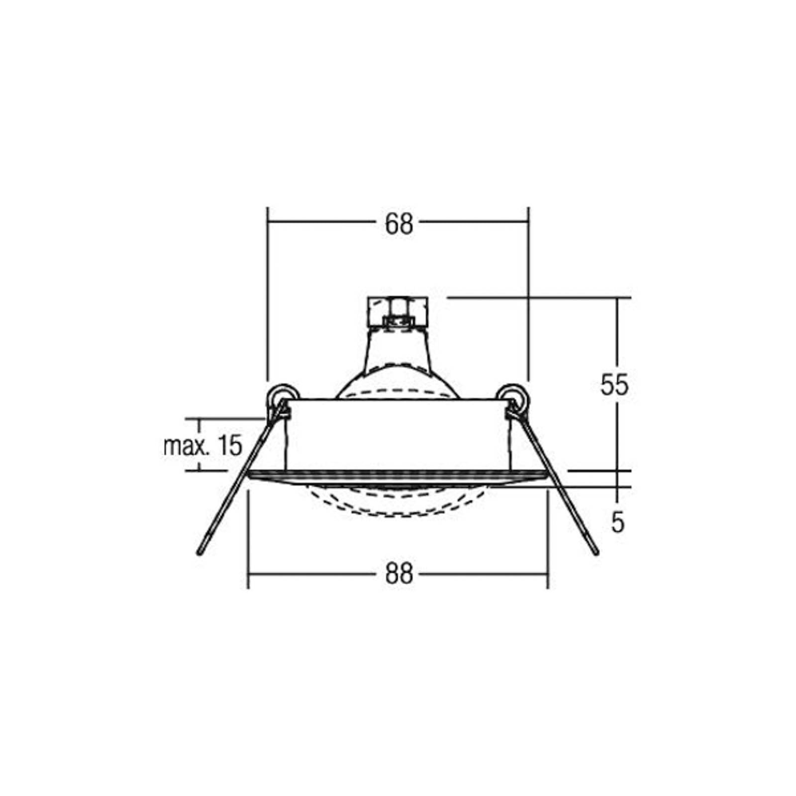 BRUMBERG Breena-R inbouw GX5.3 rond zwart mat – Lampen24
