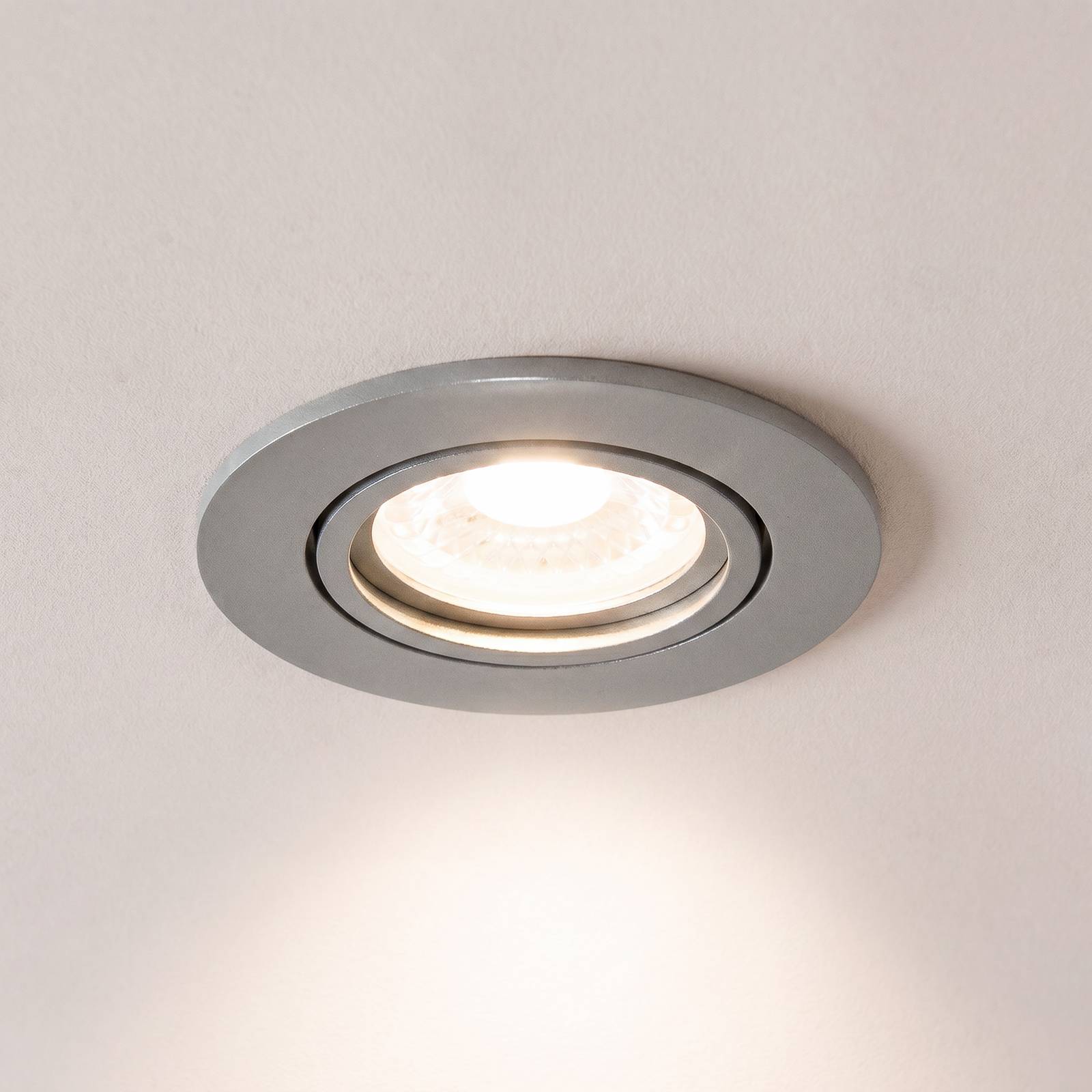 BRUMBERG inbouwspot Tirrel-R, GU10 fitting, mat titanium – Lampen24