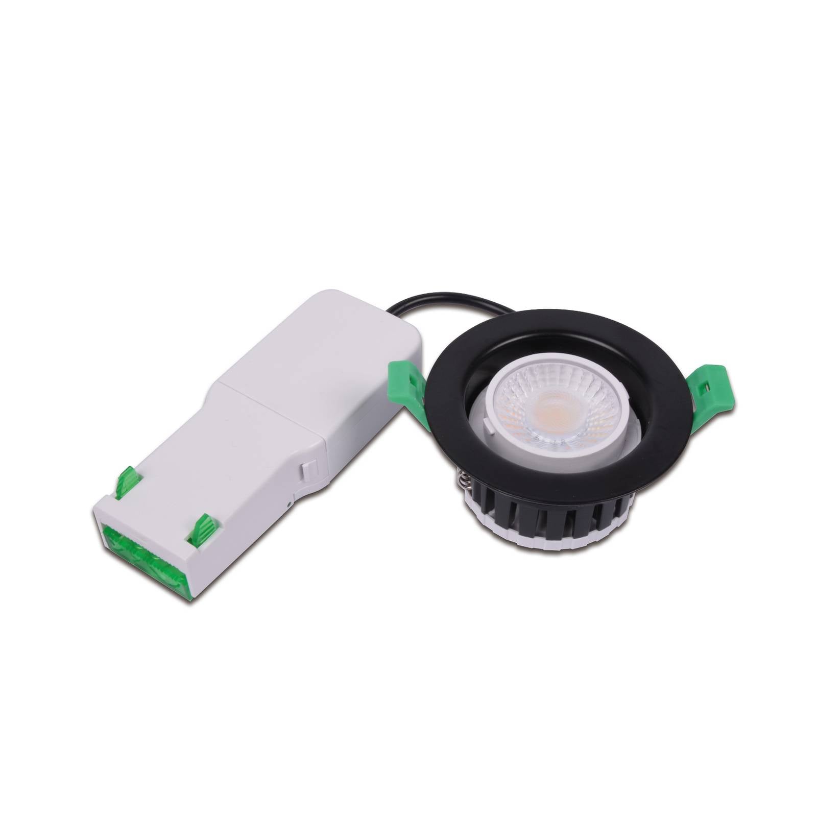 Hera Eco R 68 LED inbouwspot, wit, Ø 9 cm, metaal, IP65, CCT – Lampen24