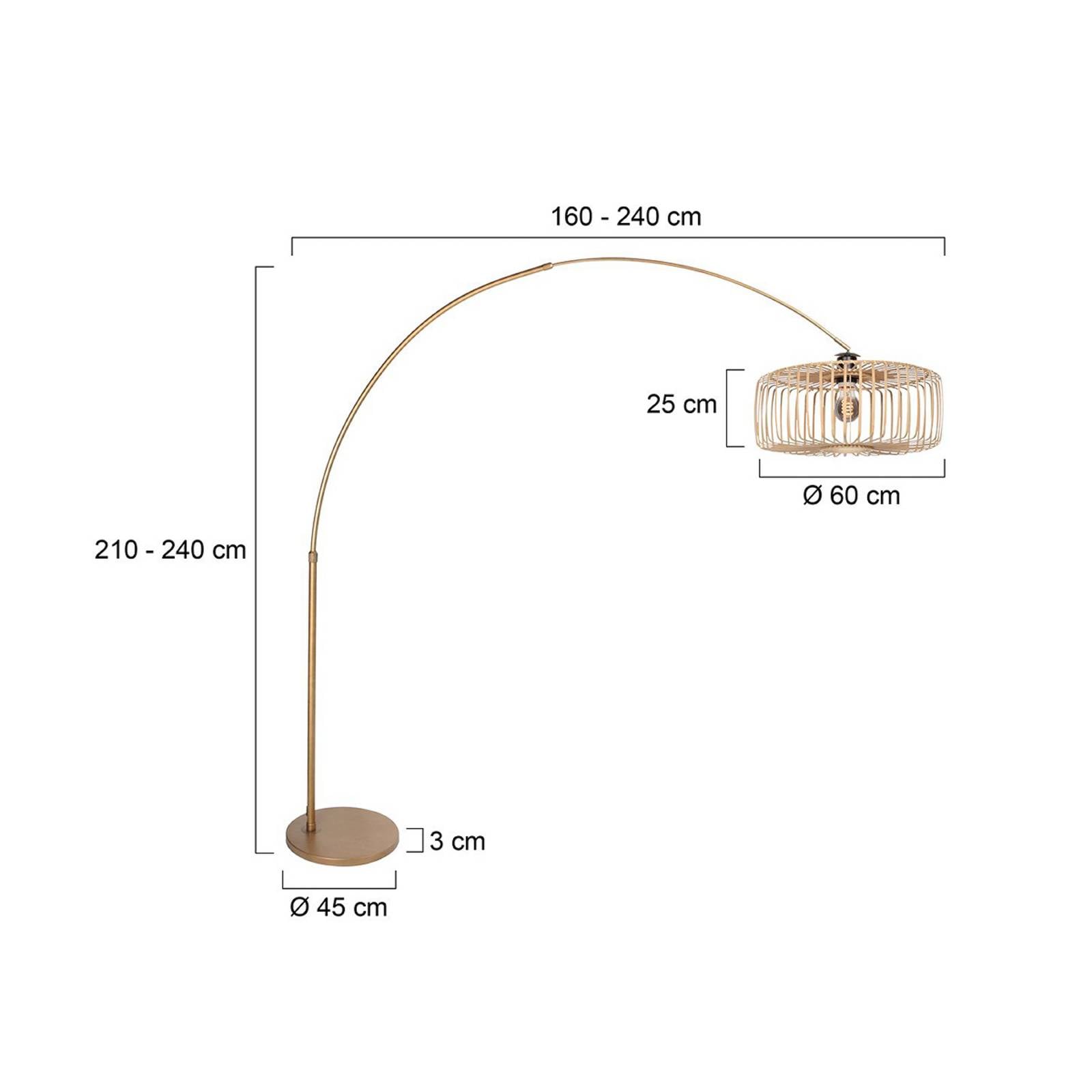 Steinhauer Vloerlamp Sparkled Light brons/bruin, 240 cm, hout - Lampen24