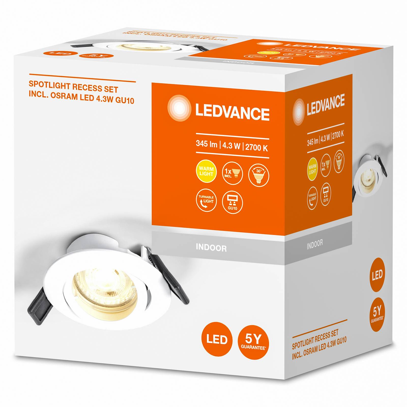 LEDVANCE Recess Twistlock inbouwlamp IP20 wit - Lampen24