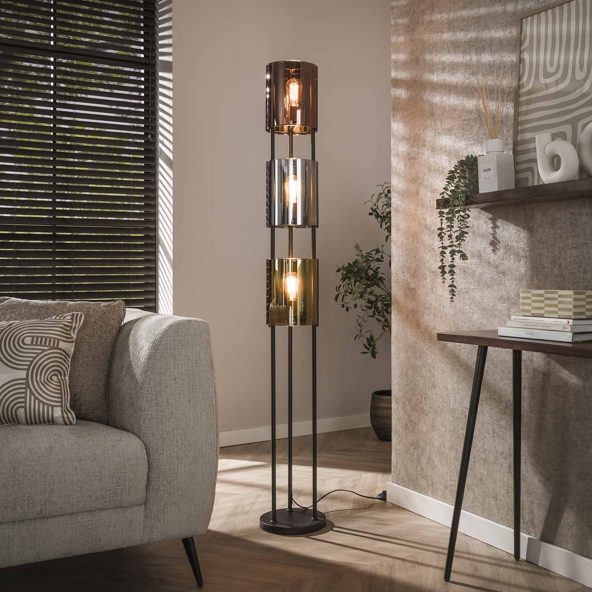 LifestyleFurn Vloerlamp Harout Glas