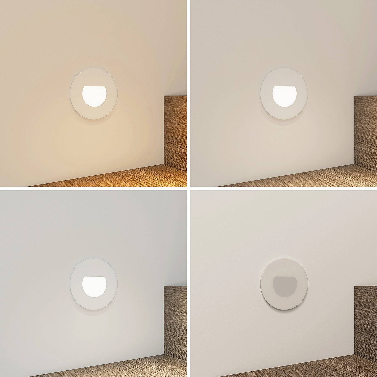 Arcchio LED inbouwlamp Vexi, Ø 7,8 cm, wit, aluminium, CCT – Lampen24