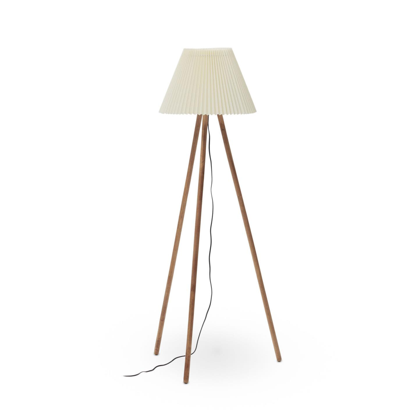 Kave Home Vloerlamp Benicarlo Rubberhout