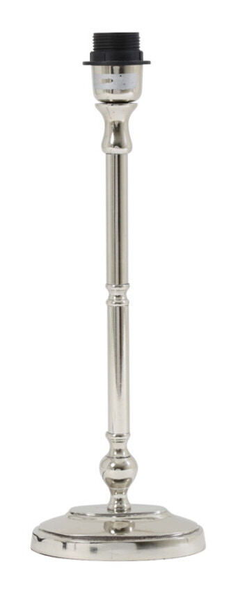Light & Living Lampvoet Purna 38cm - Nikkel (excl. kap) - Ovaal