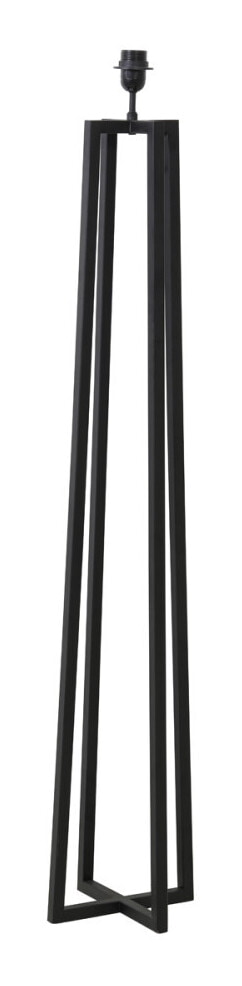 Light & Living Vloerlamp Miley 130cm - Mat Zwart (excl. kap) - Vierkant