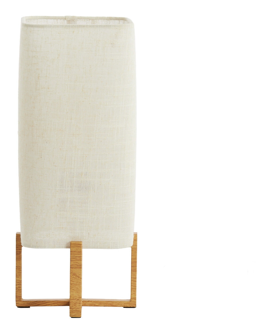 Light & Living Tafellamp Wyn Linnen en houtlook