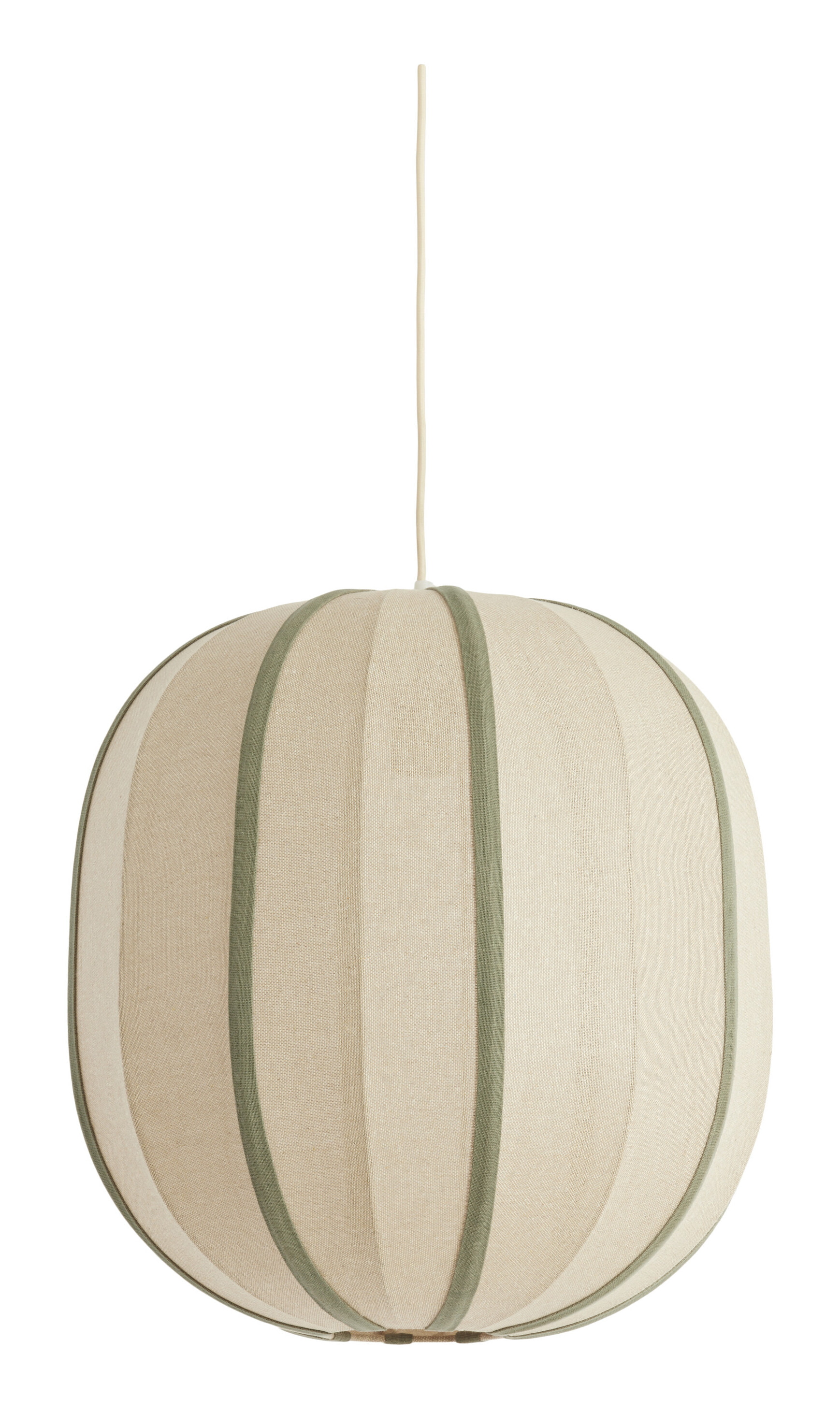 Light & Living Hanglamp Esmiria Ø51cm - Naturel/Olijfgroen - Rond
