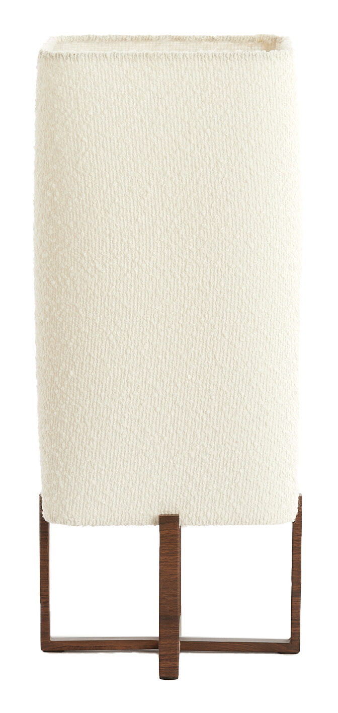 Light & Living Tafellamp Wyn Bouclé en houtlook