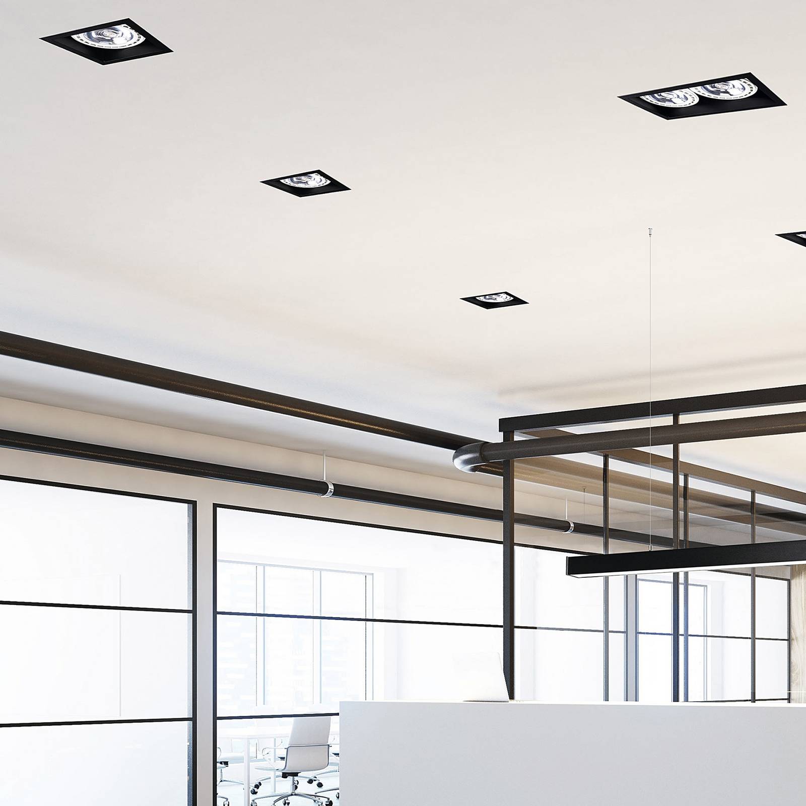 Nowodvorski Lighting Inbouwdownlight Mod I, 1-lamp, zwart – Lampen24
