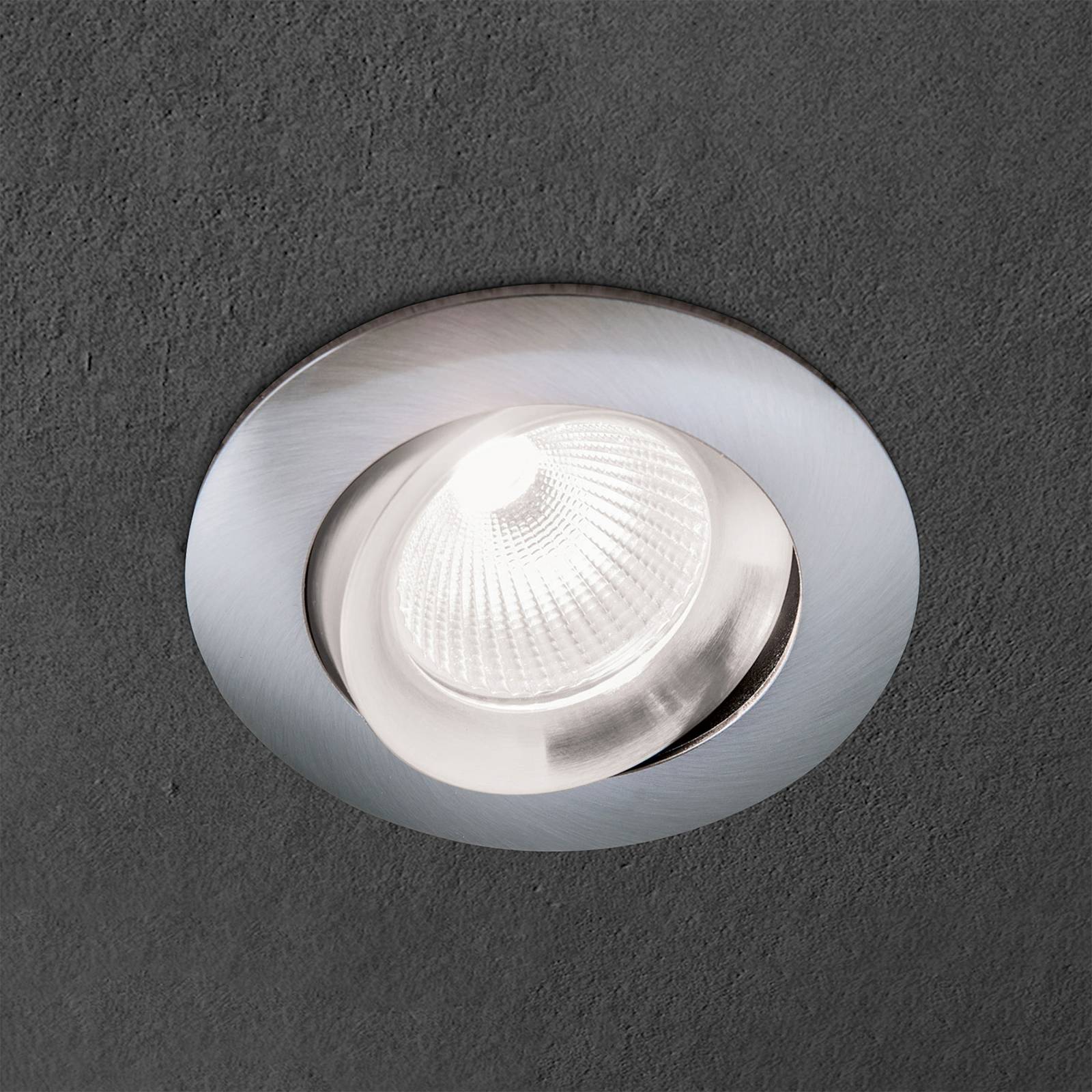 ORION Inbouwspot Choice, aluminium, zwenkbaar, satijn – Lampen24