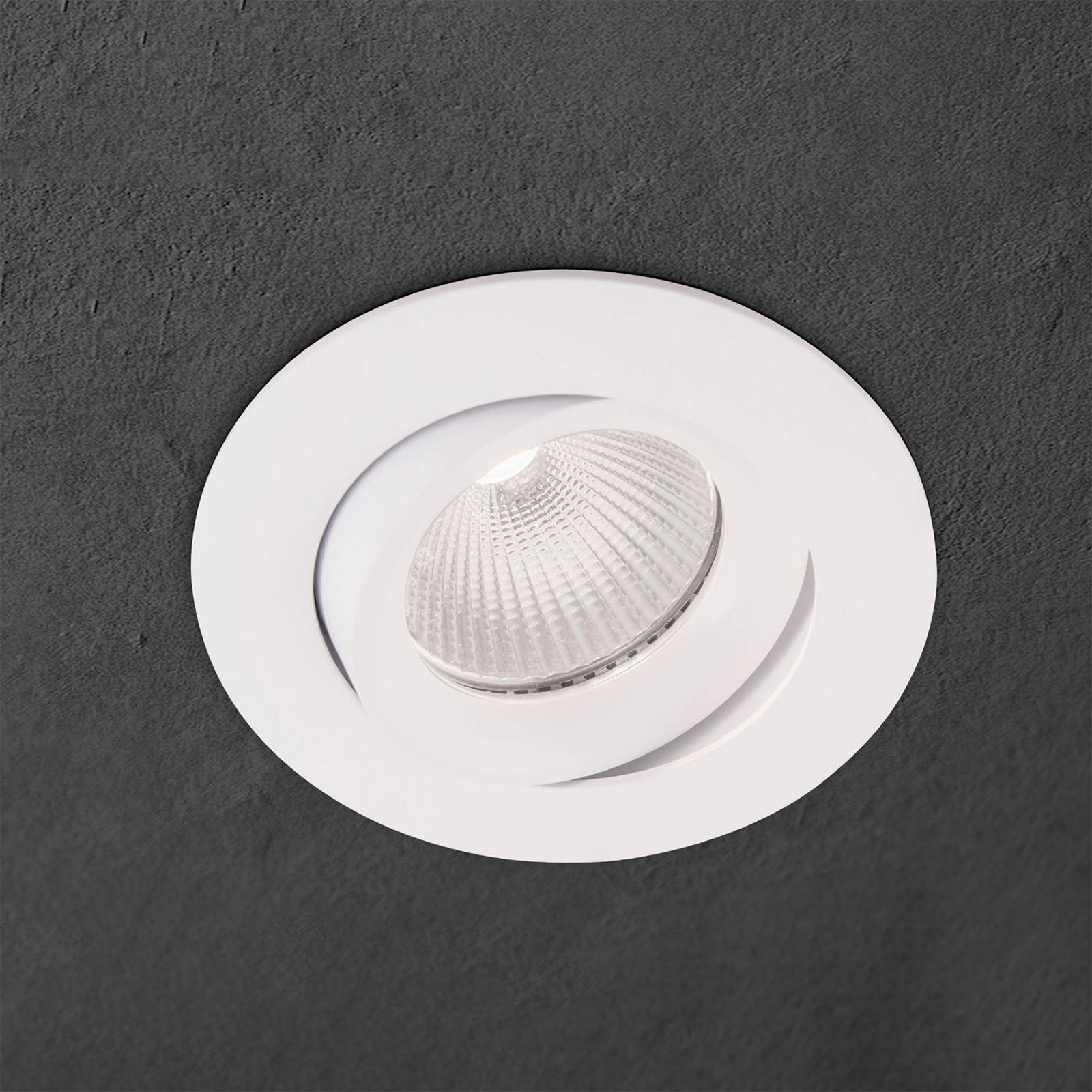 ORION Inbouwspot Choice, aluminium, zwenkbaar, wit – Lampen24
