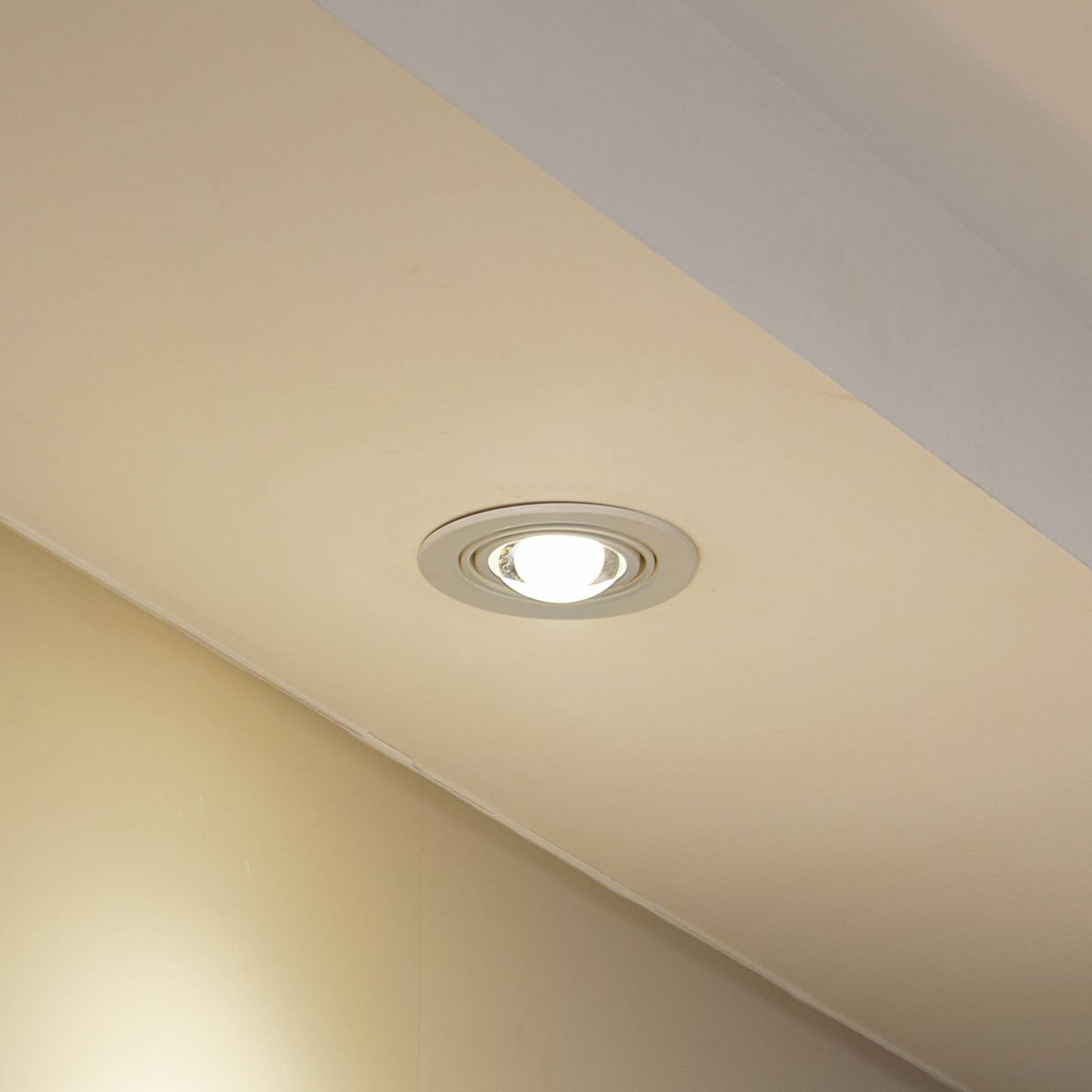 Lindby inbouwlamp Jyla, mat wit, Ø 13 cm, GX53 – Lampen24