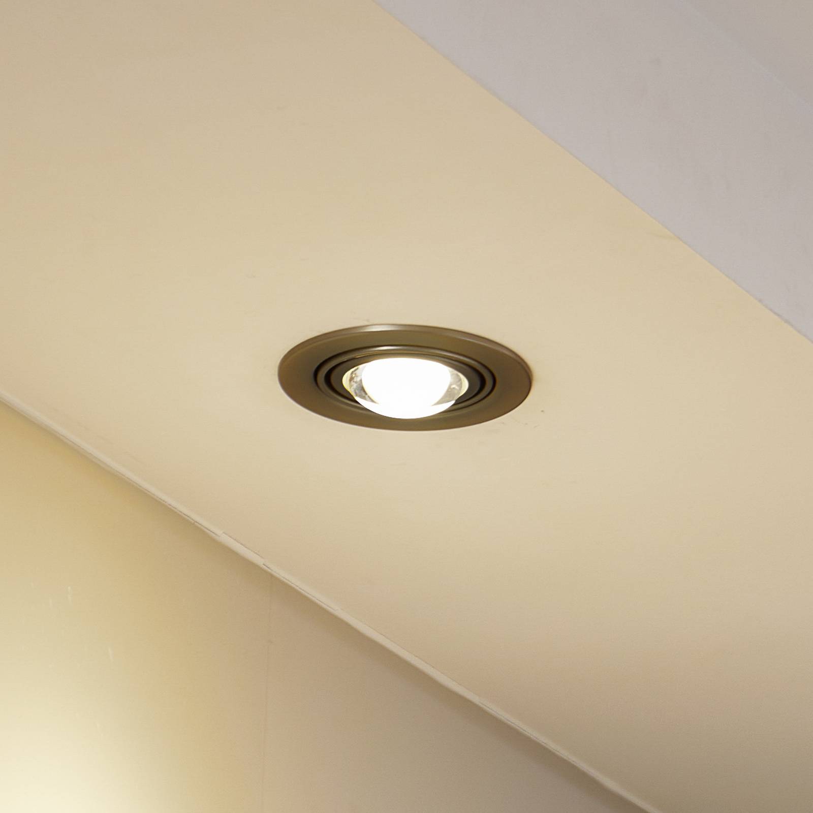 Lindby inbouwlamp Jyla, mat nikkel, Ø 13 cm, GX53 – Lampen24