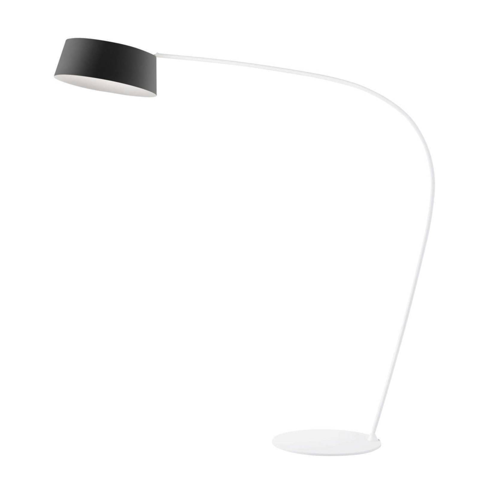 Stilnovo Oxygen FL1 LED-booglamp, zwart – Lampen24