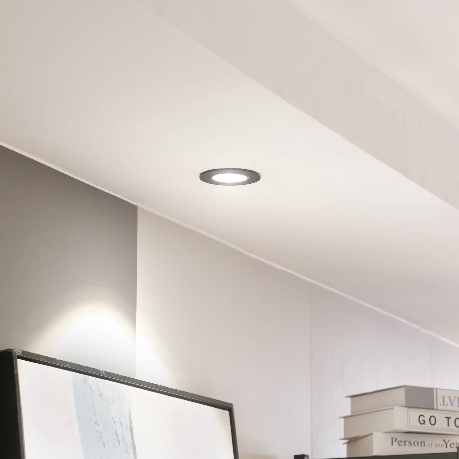 Arcchio LED downlight Zarik, zwart, 4.000K – Lampen24