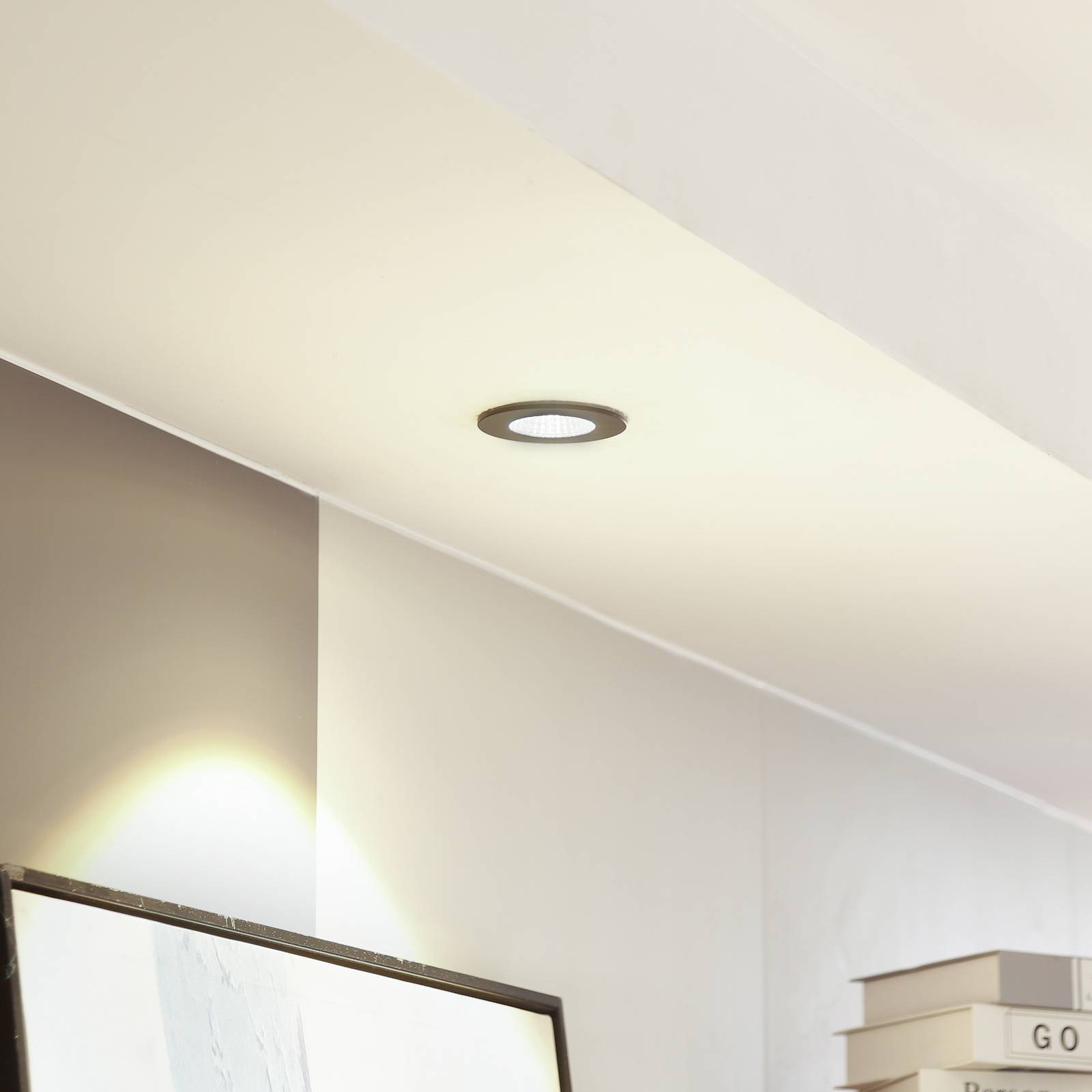 Arcchio LED downlight Lirin, zwart, 2.700K – Lampen24