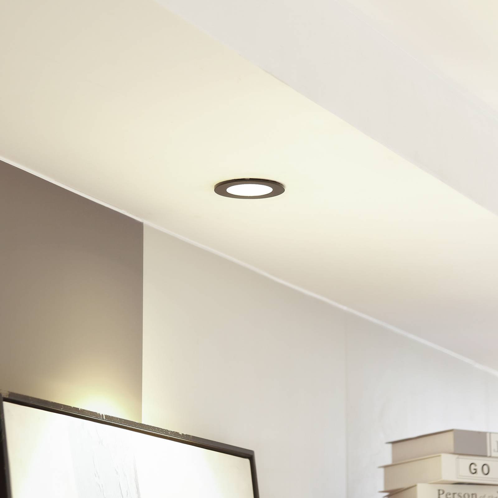 Arcchio LED downlight Aryx, zwart, 2.700K – Lampen24