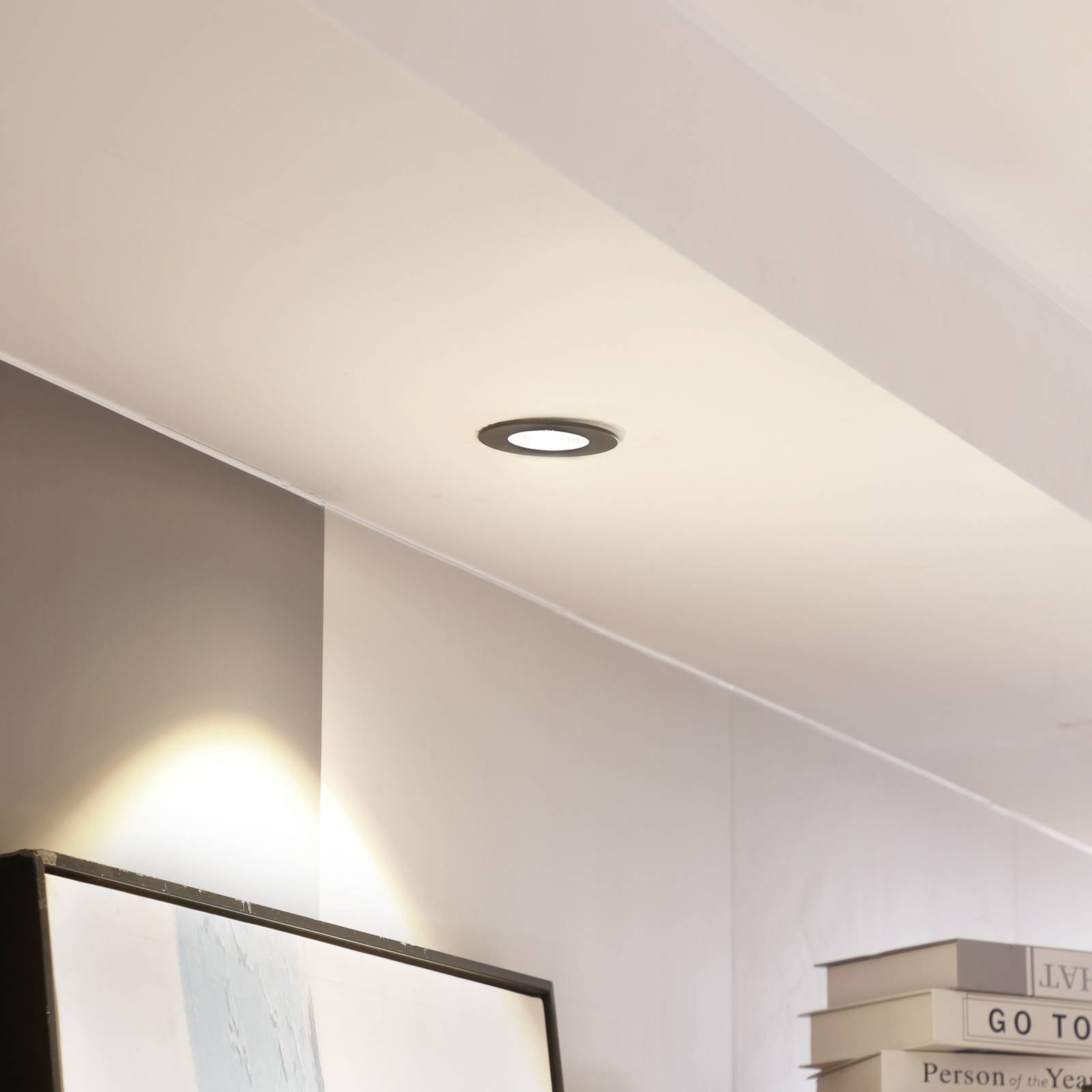 Arcchio LED downlight Lirin, zwart, 3.000K – Lampen24
