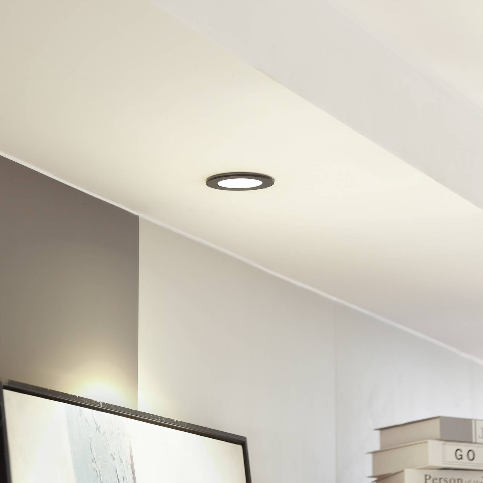Arcchio LED downlight Aryx, zwart, 3.000K – Lampen24