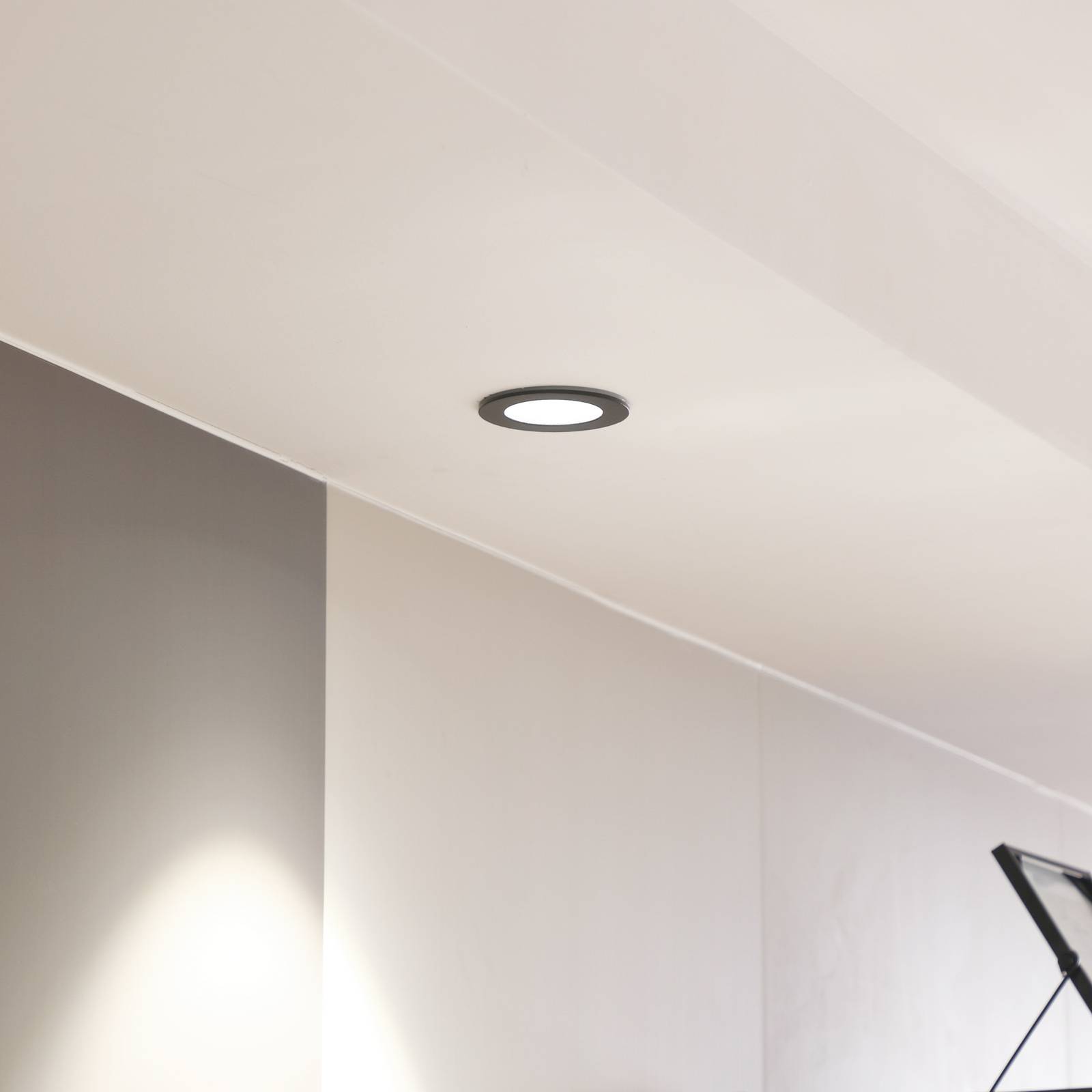 Arcchio LED downlight Aryx, zwart, 4.000K – Lampen24