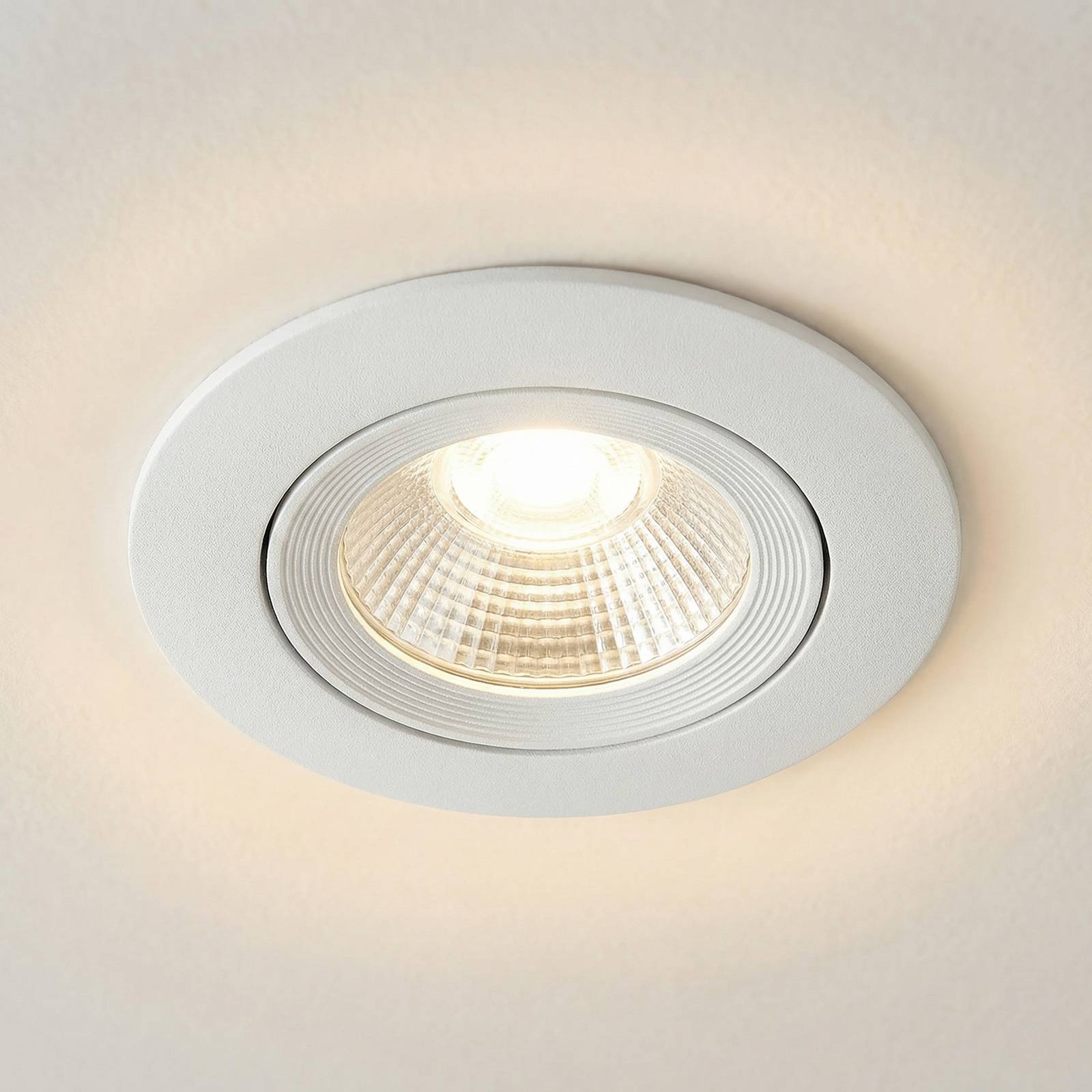 Sigor LED plafondinbouwspot Diled, Ø 8,5 cm, 6 W, 3.000 K, wit – Lampen24