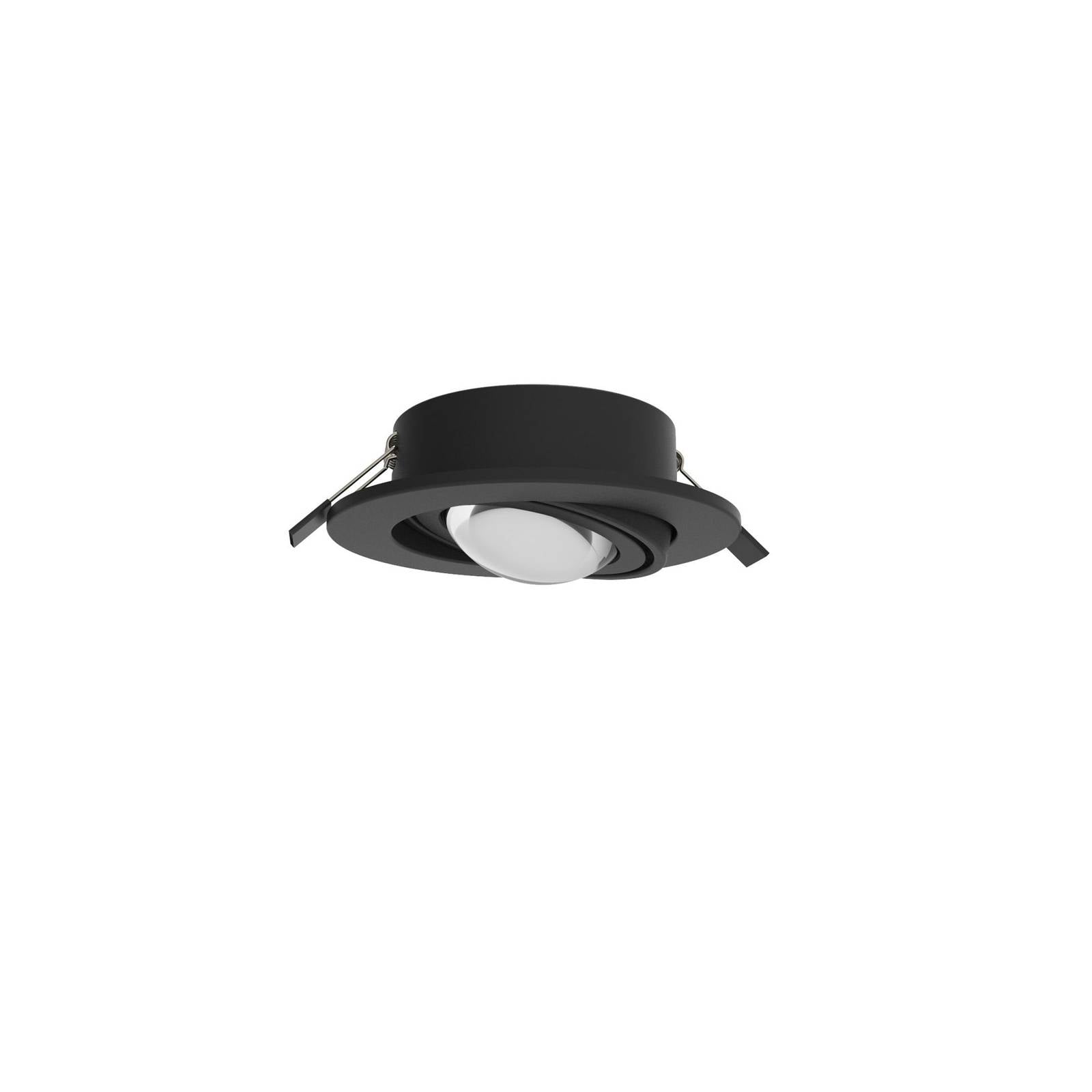 MEGATRON inbouwspot Planex Powerlens, 4,8 W, zwart – Lampen24