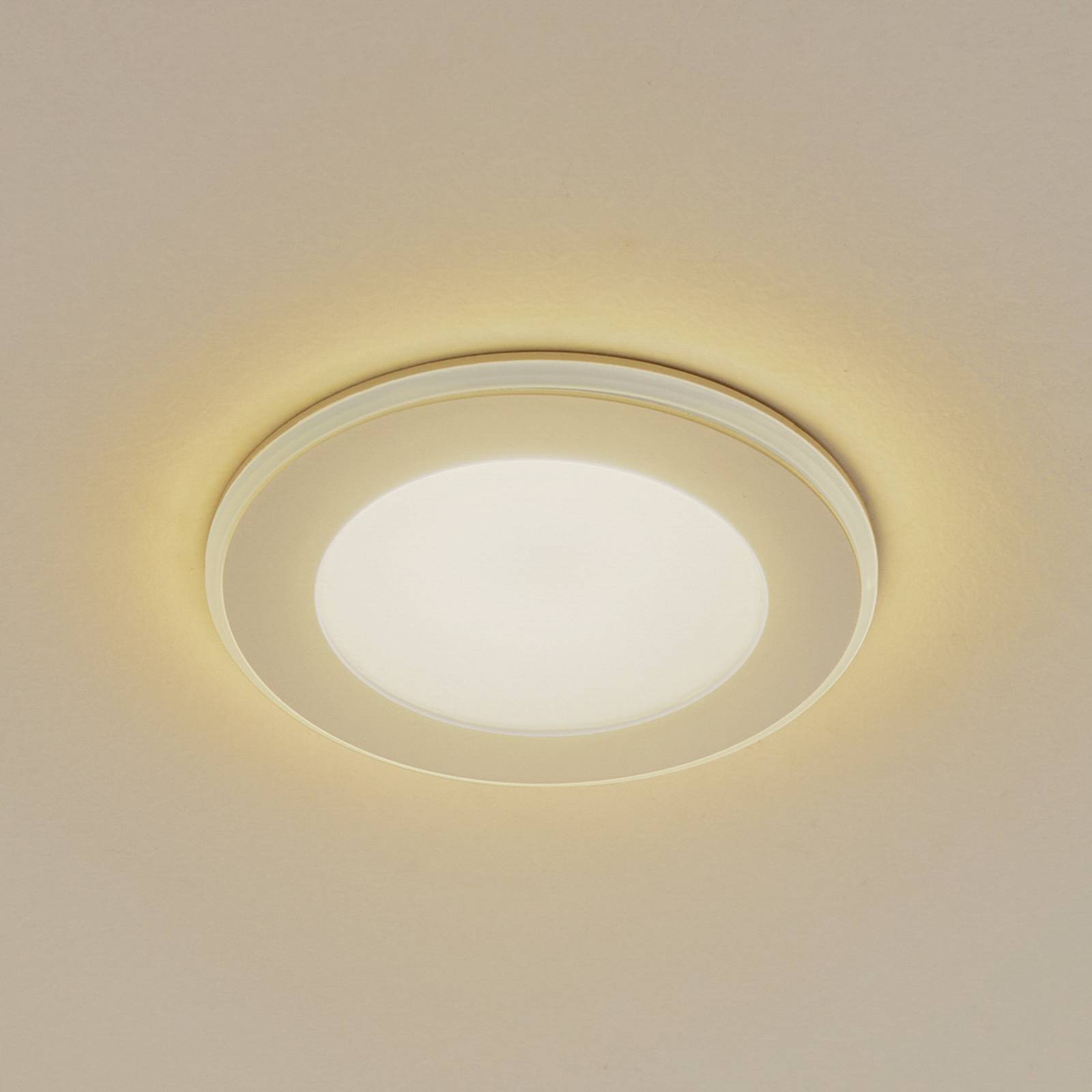 Lindby LED inbouwlamp Toka, 6,5 W, wit, kunststof, CCT – Lampen24