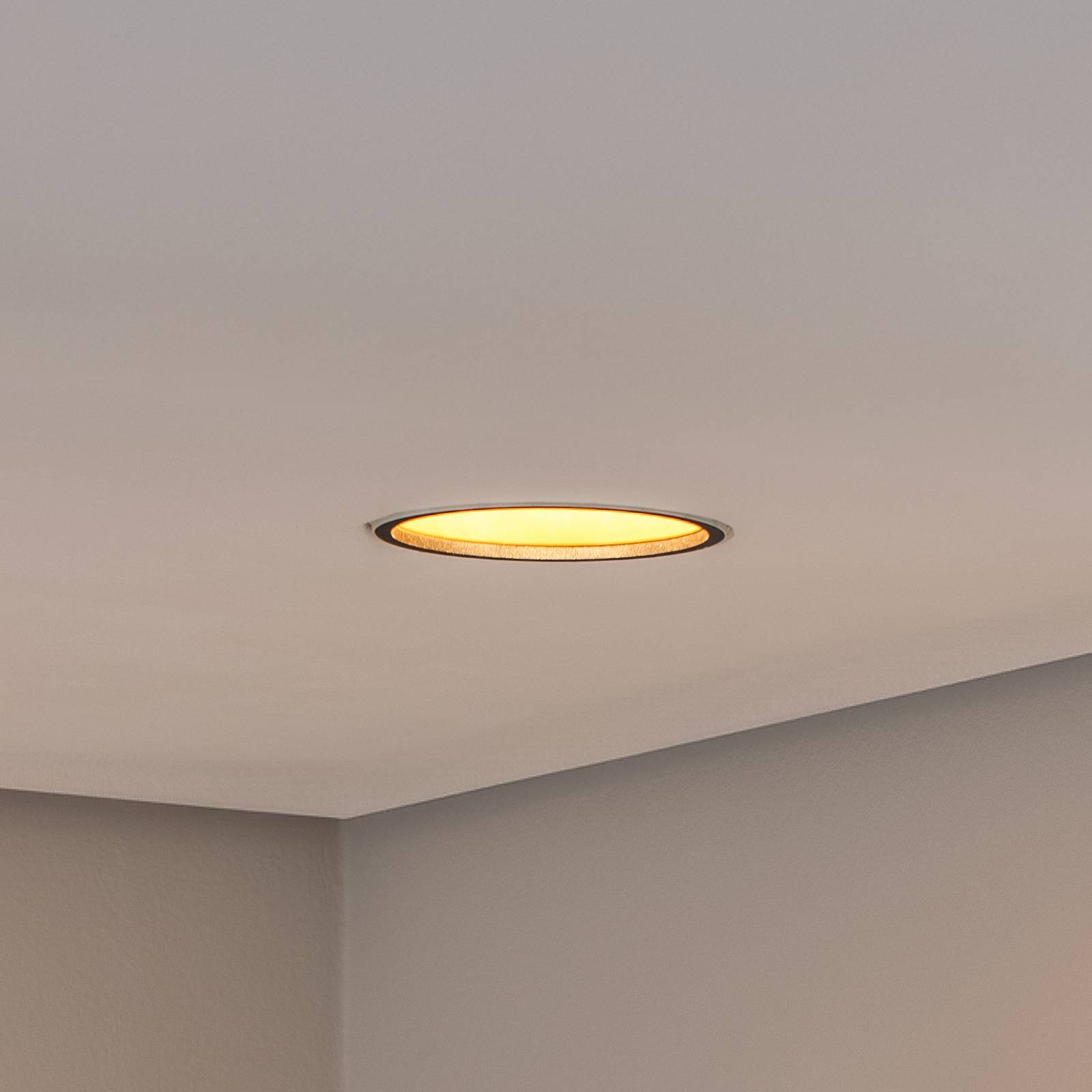 Bega LED plafondinbouwspot Studio Line, zwart/messing, aluminium – Lampen24