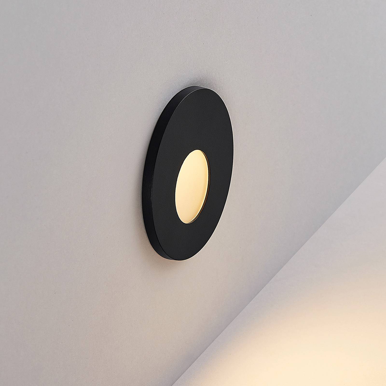 Molto Luce LED inbouwlamp Wall 68R RD, aluminium, zwart, CCT – Lampen24