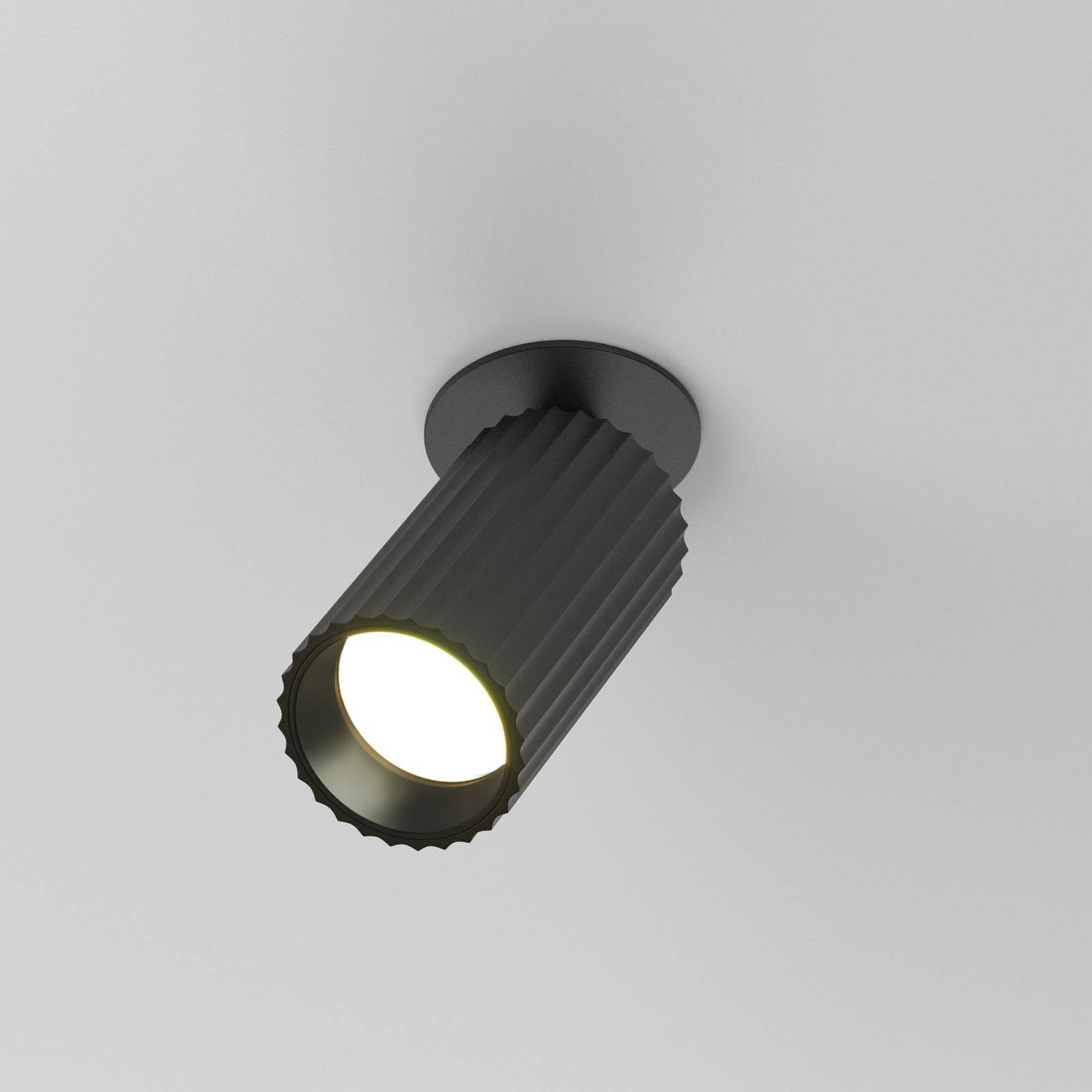 Maytoni Calipso inbouwlamp, zwart, draaibaar, GU10 – Lampen24