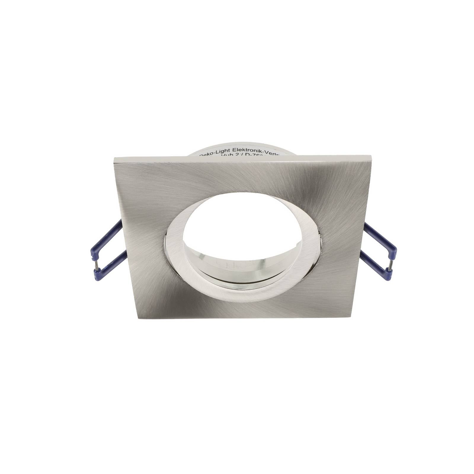 Deko-Light Inbouw plafondlamp Samsola, geborsteld zilver, 9 x 9 cm metaal – Lampen24