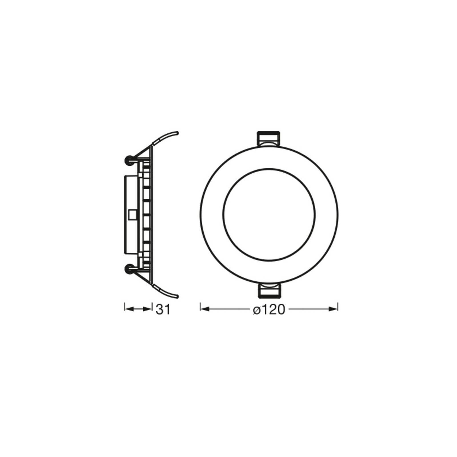 OSRAM LED plafond inbouwlamp SLIM, Ø 12 cm, 4.000 K, wit – Lampen24