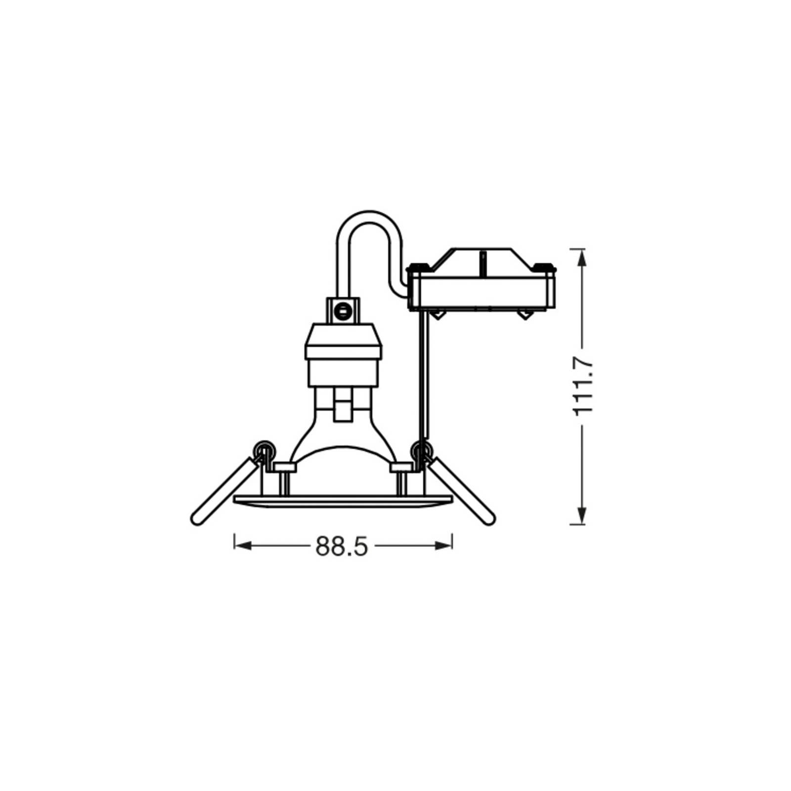 OSRAM inbouwspot, Ø 9 cm, wit, metaal, GU10-LED, 2.700 K – Lampen24